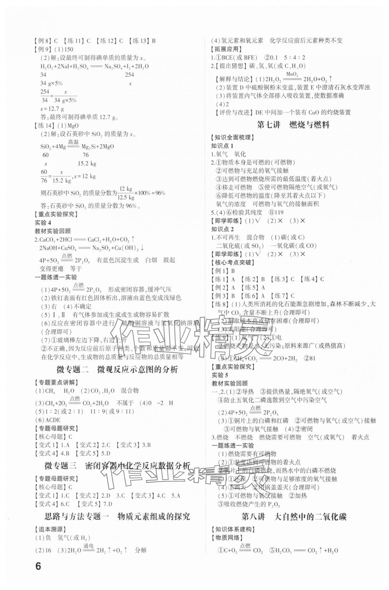 2025年學考傳奇化學山東專版 參考答案第5頁