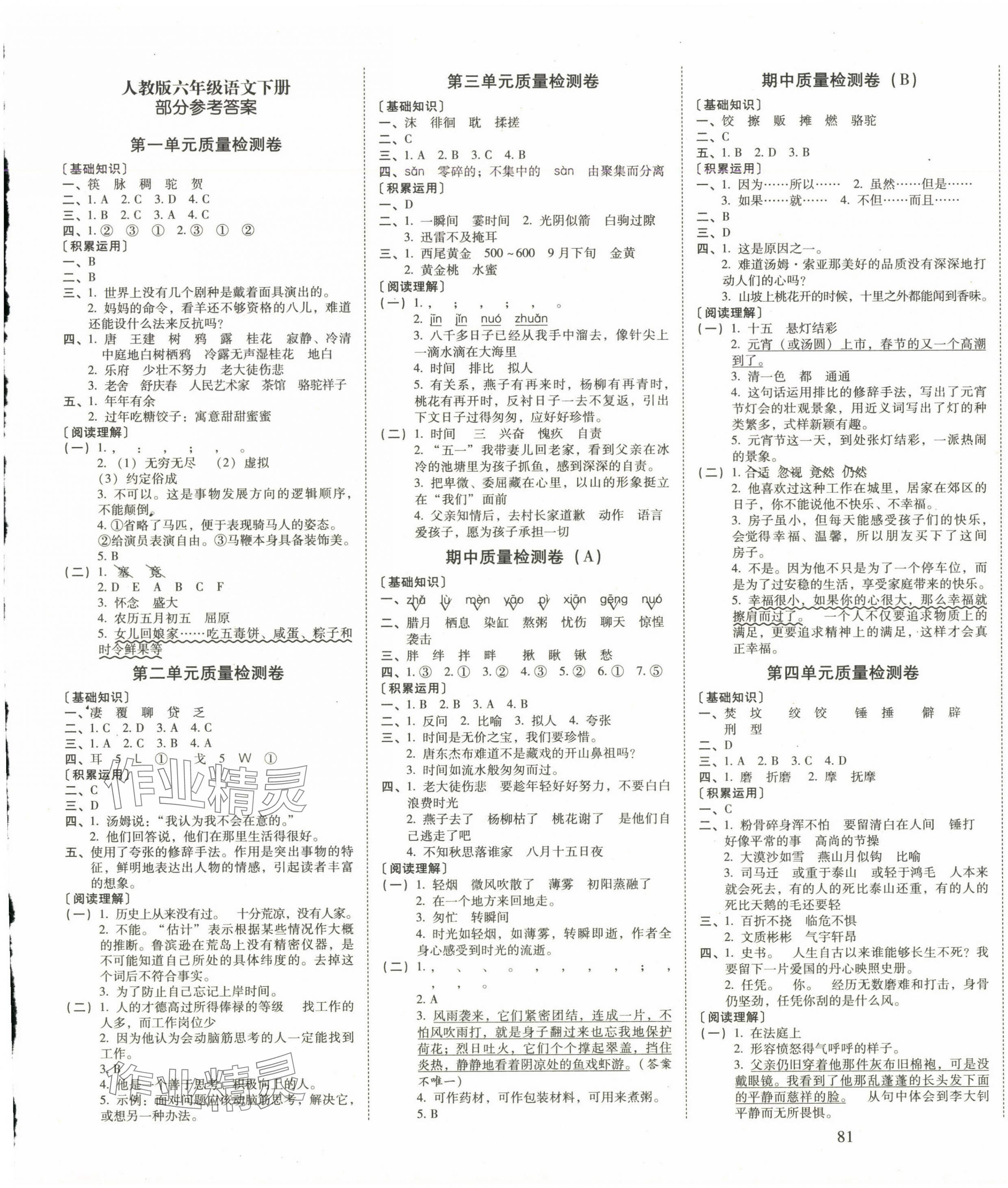 2025年云南師大附小一線名師核心試卷六年級語文下冊人教版 第1頁