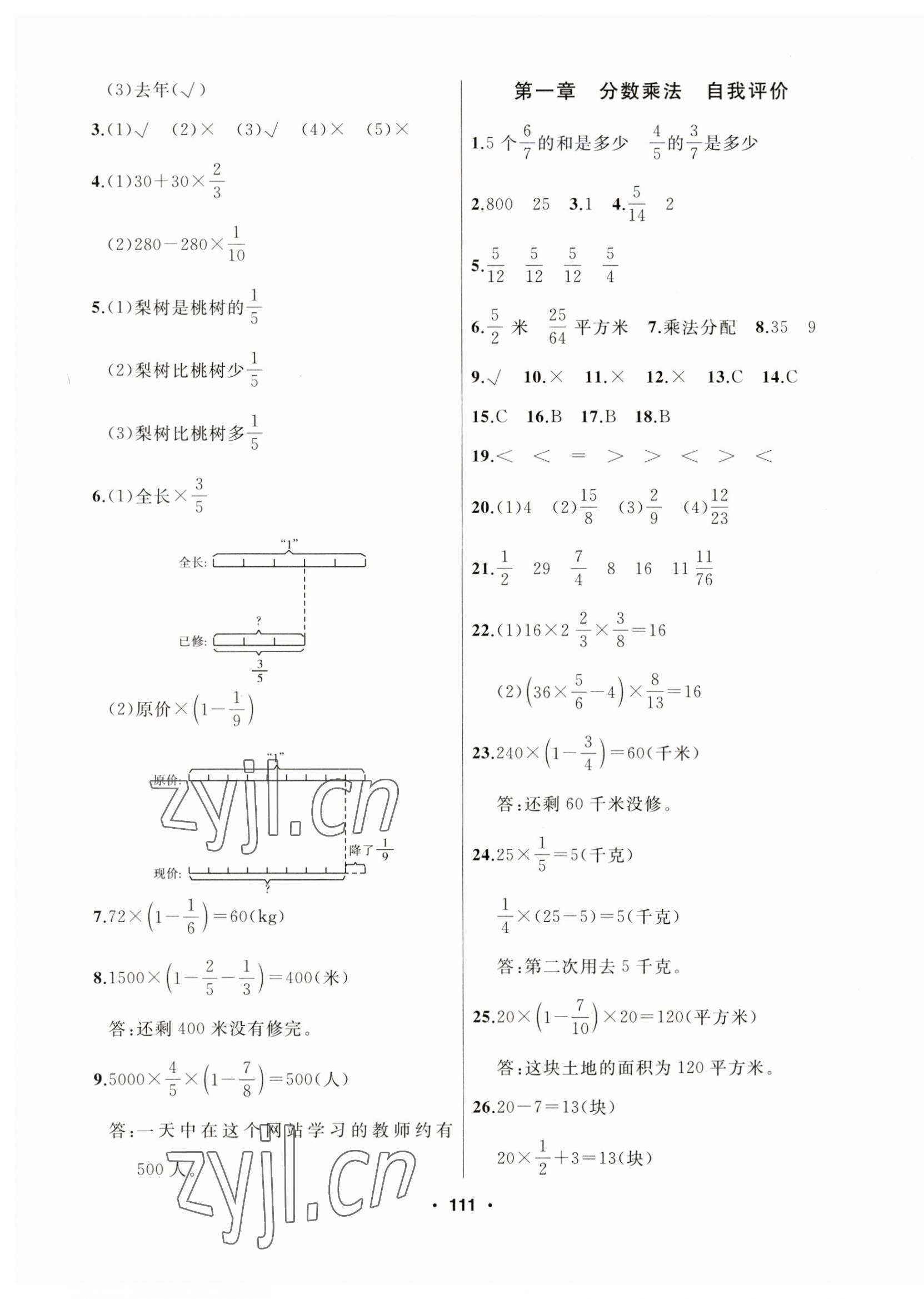 2023年试题优化课堂同步六年级数学上册人教版 第3页