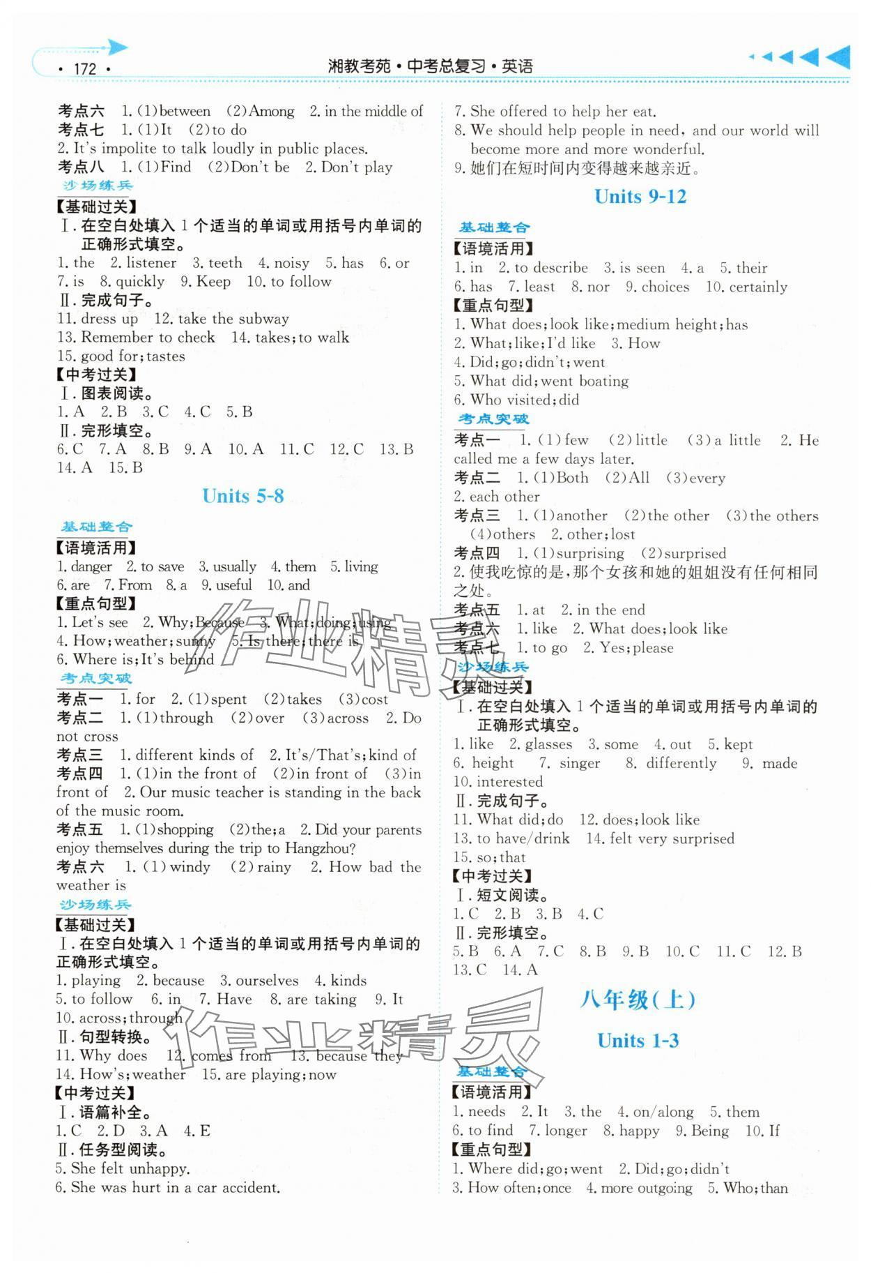 2025年湘教考苑中考總復習英語湘西專版 第2頁