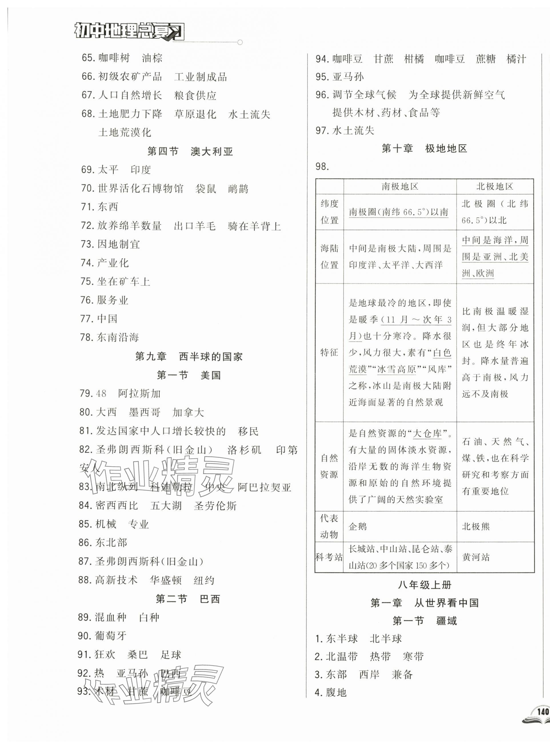 2024年勝券在握初中總復習地理人教版 參考答案第5頁