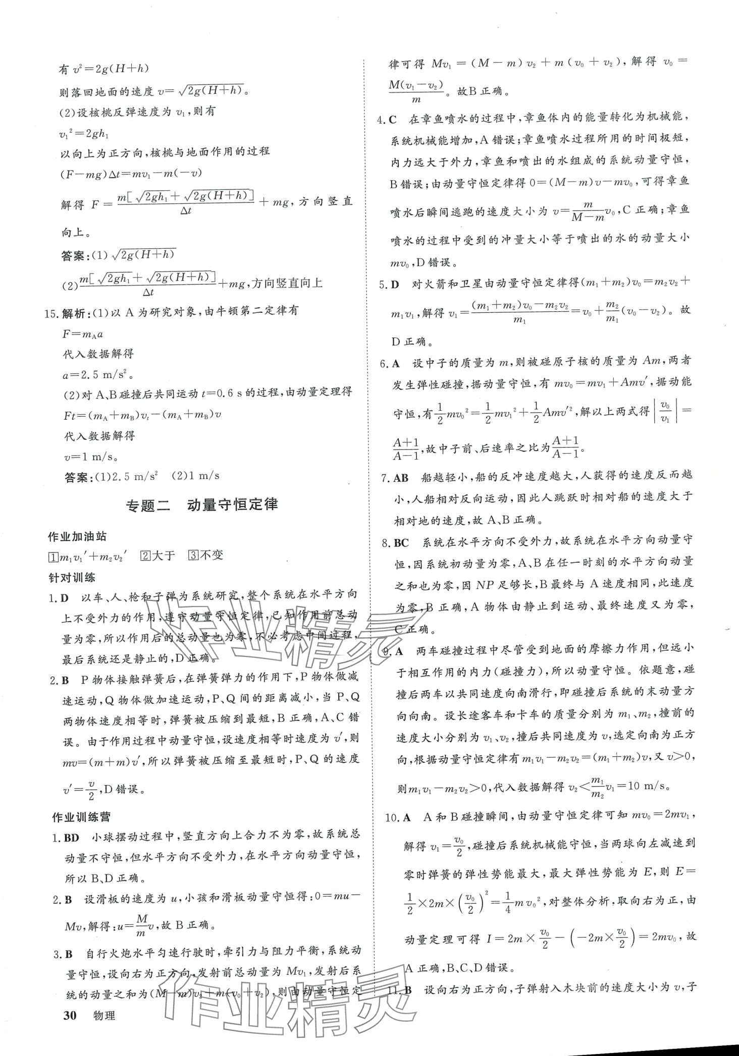 2024年黄金假期寒假作业武汉大学出版社高二物理 第2页