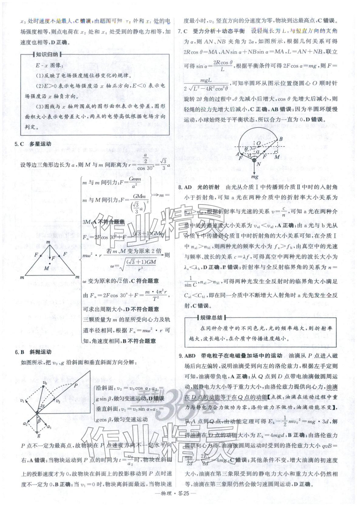 2026年高考模拟试题汇编高中物理全一册通用版&nbsp;参考答案第25页