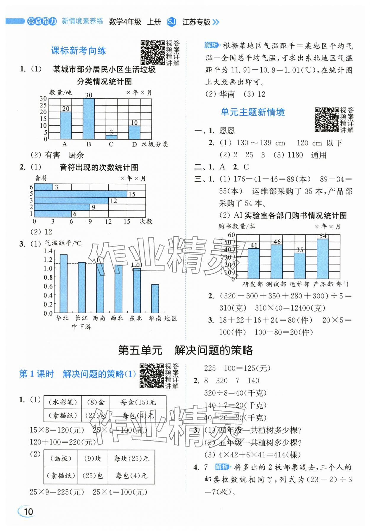 2025年亮点给力新情境素养练四年级数学上册苏教版江苏专版&nbsp;第10页