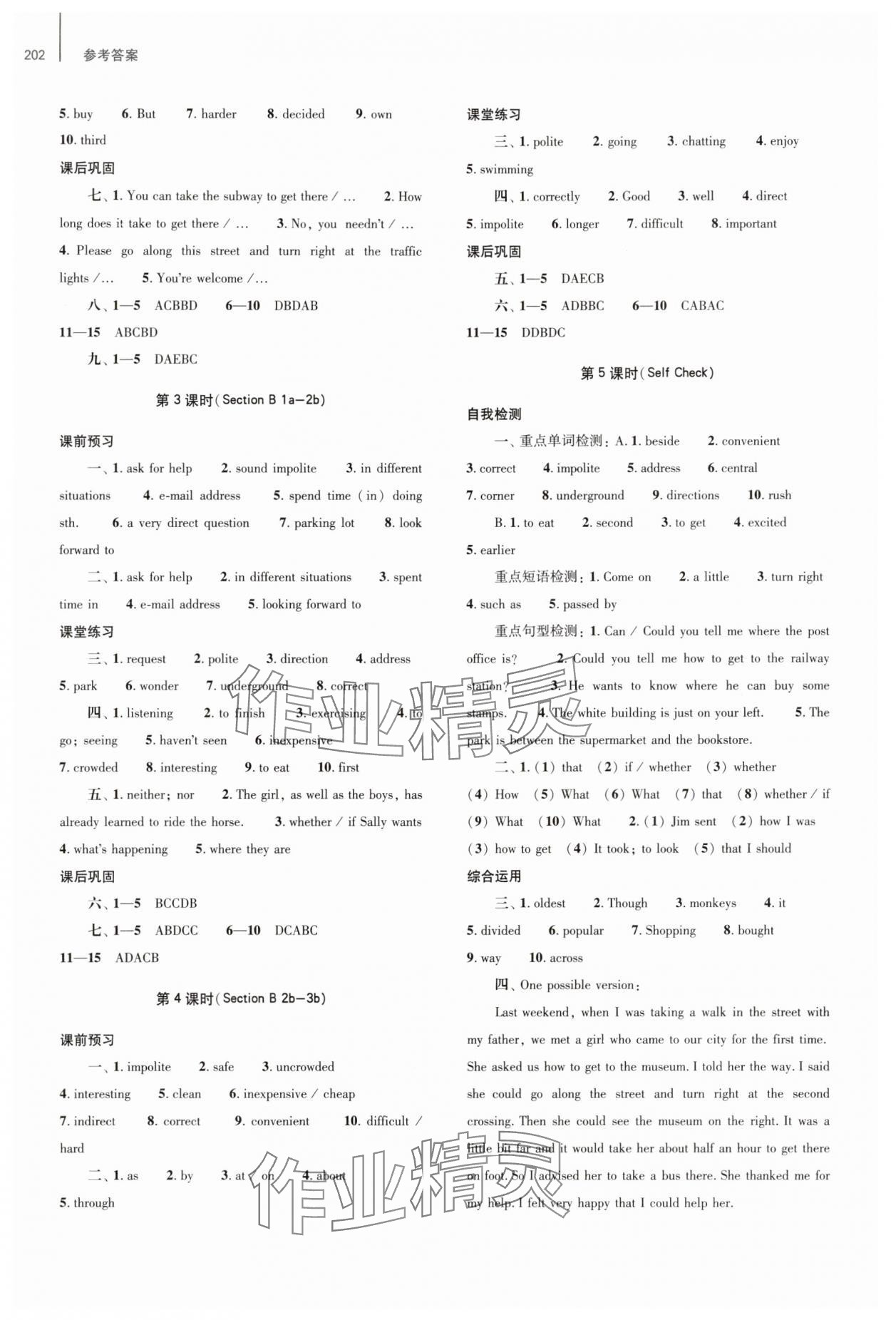 2025年同步練習(xí)冊大象出版社九年級英語全一冊人教版 參考答案第5頁
