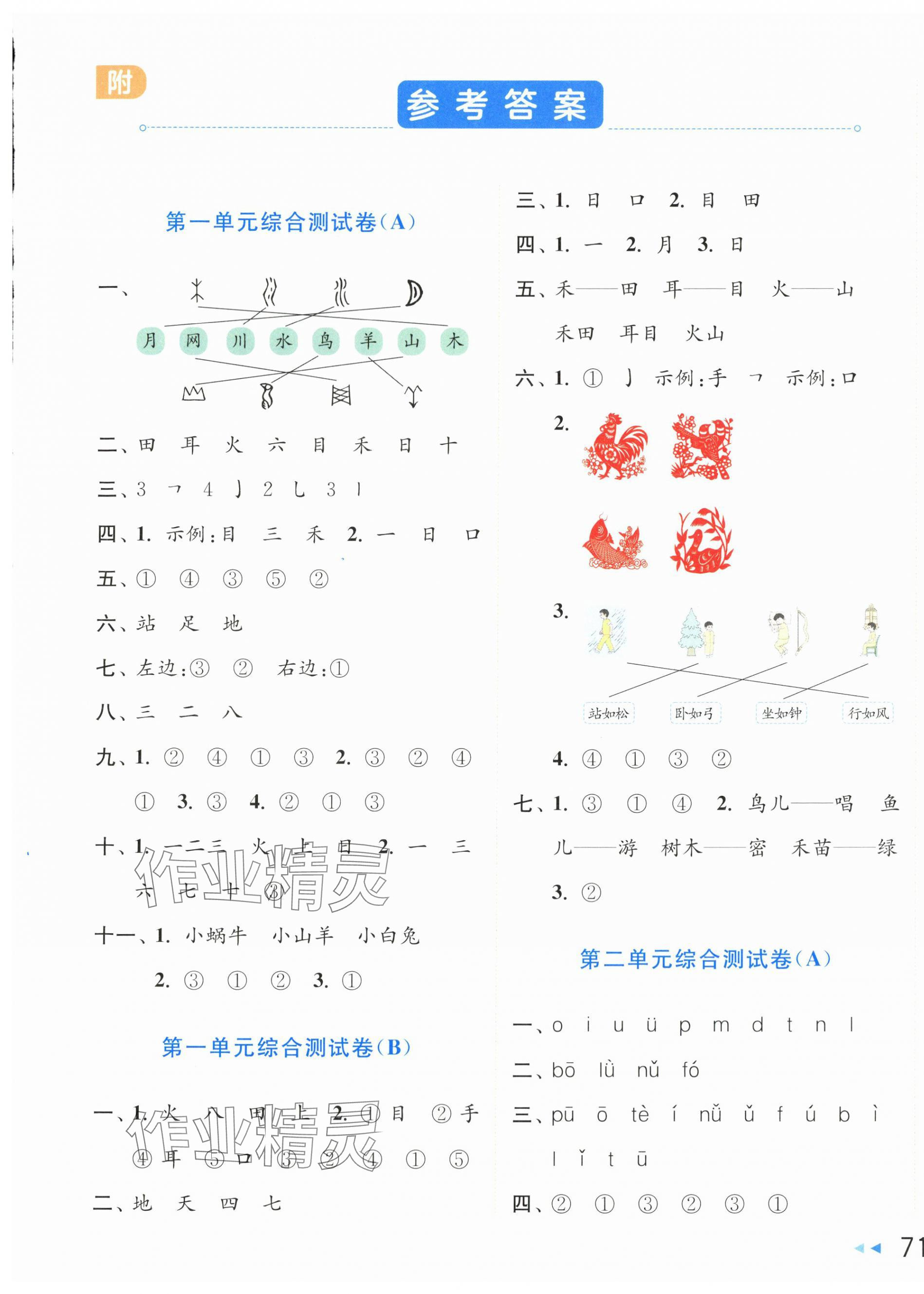 2025年亮点给力大试卷一年级语文上册人教版 第1页