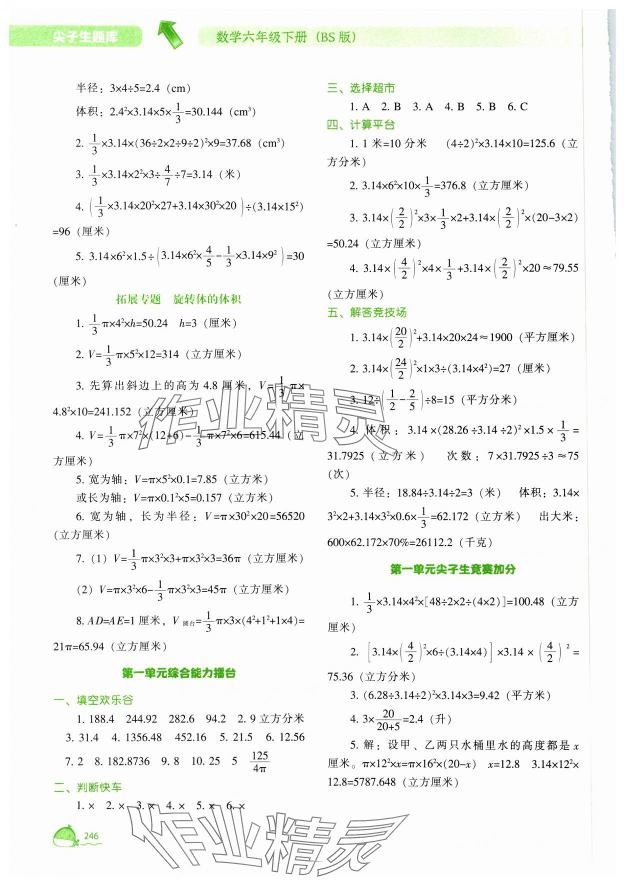 2025年尖子生題庫六年級數(shù)學(xué)下冊北師大版 第4頁