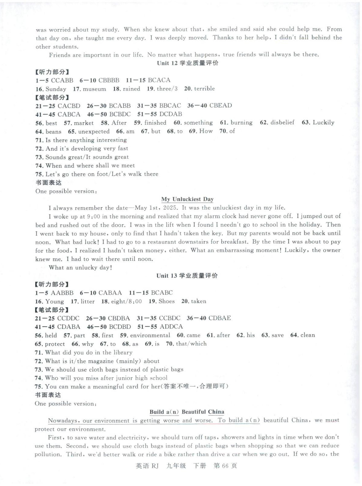 2026年课时夺冠九年级英语下册人教版河南专版&nbsp;第10页