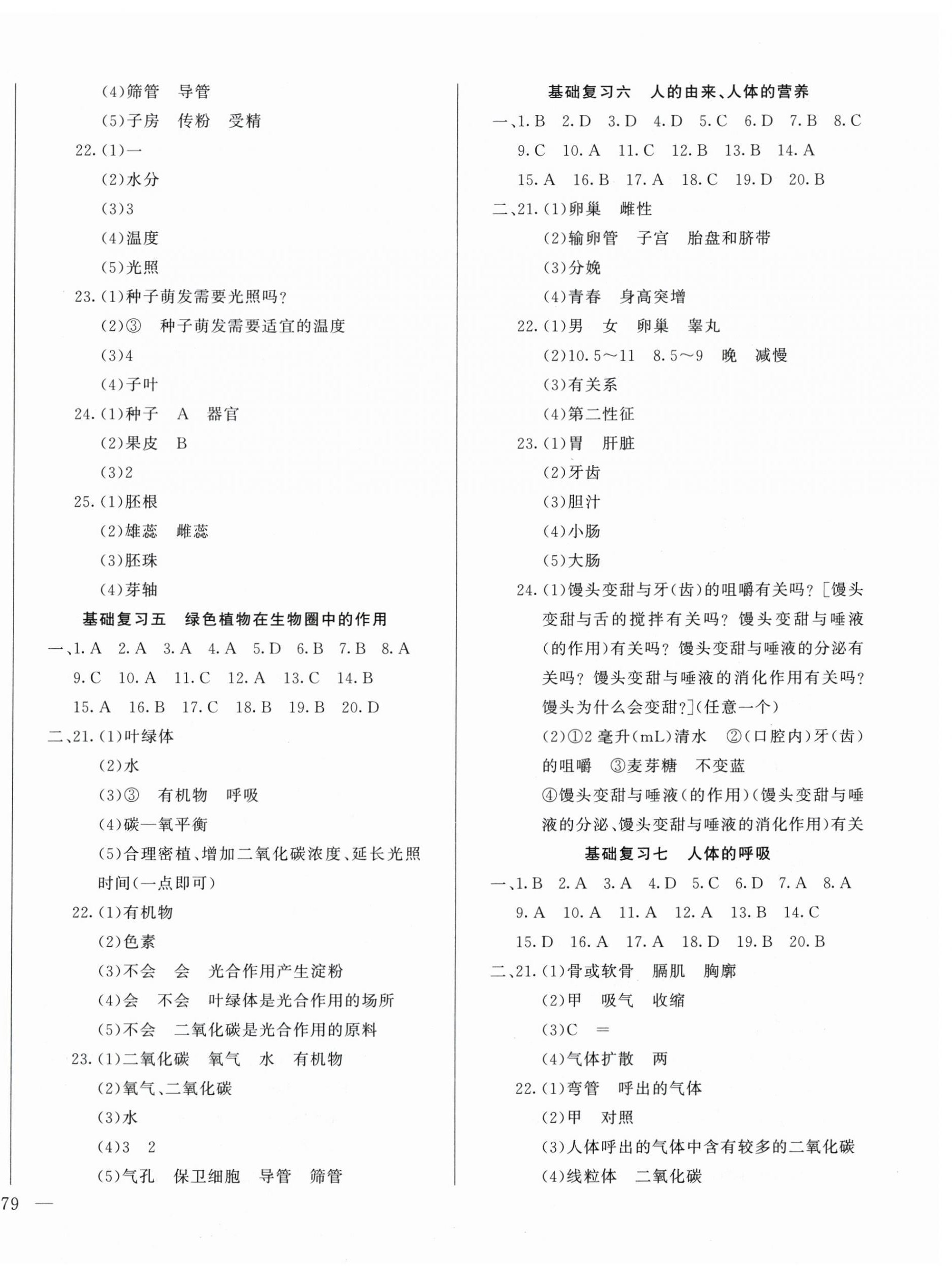 2024年名校试题调研中考总复习生物 第2页