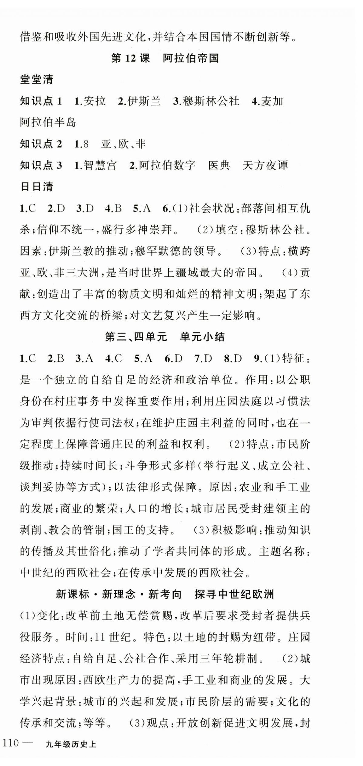 2025年四清導航九年級歷史上冊人教版 第6頁