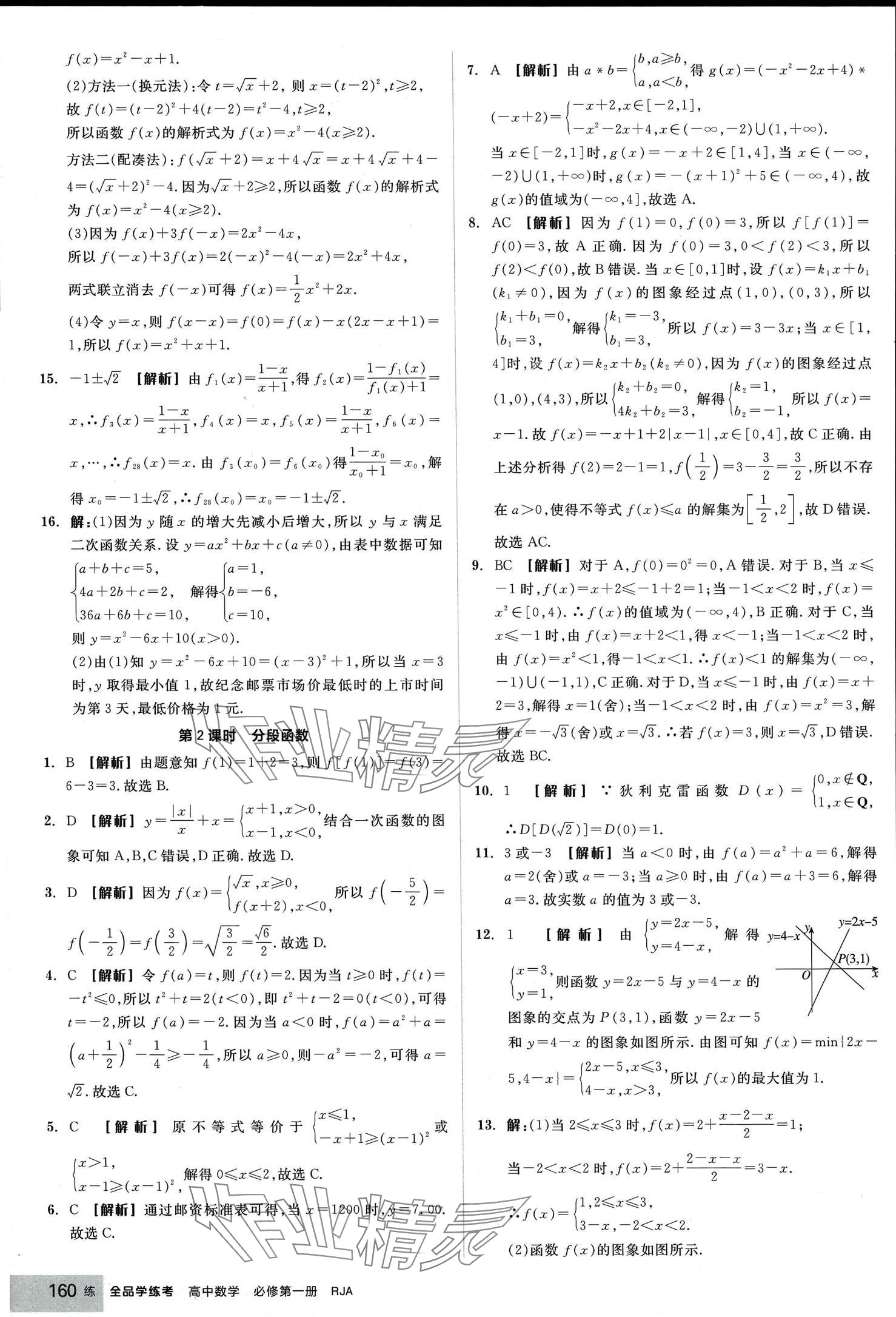 2024年全品學(xué)練考高中數(shù)學(xué)必修第一冊(cè)人教版 第22頁(yè)