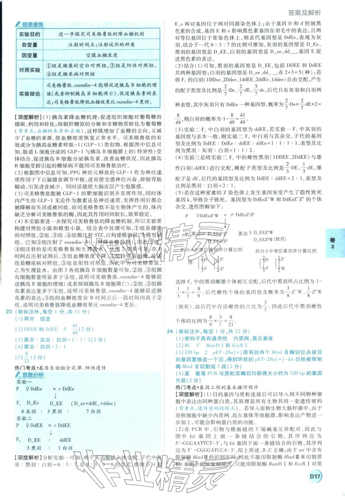 2026年理想樹圖書高考必刷卷42套模擬卷匯編高中生物全一冊通用版江蘇專版 第17頁