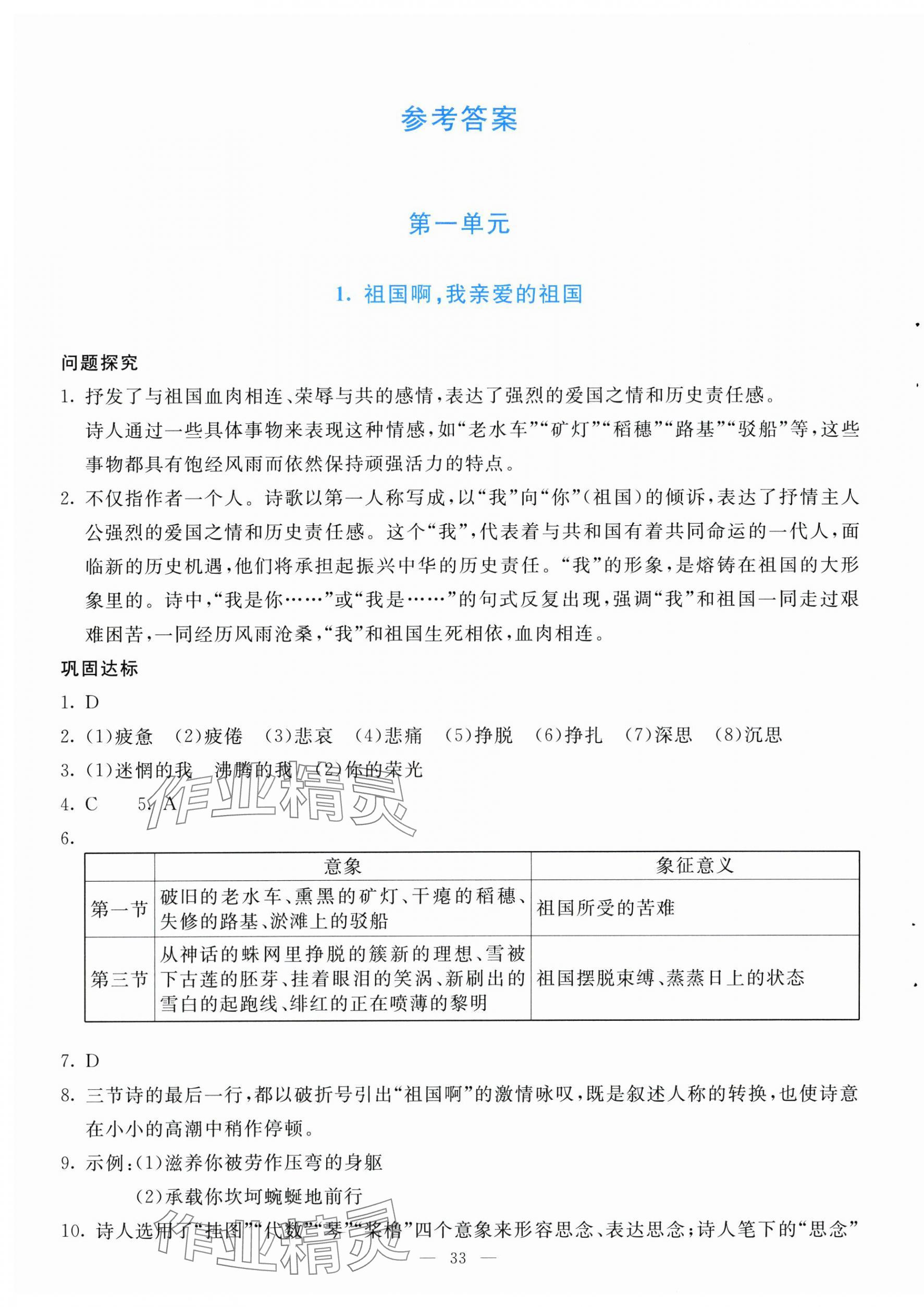 2025年同步學(xué)與練九年級(jí)語(yǔ)文下冊(cè)人教版 第1頁(yè)