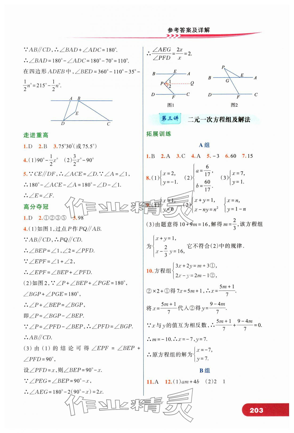 2024年走進重高培優(yōu)講義七年級數(shù)學下冊浙教版 第3頁