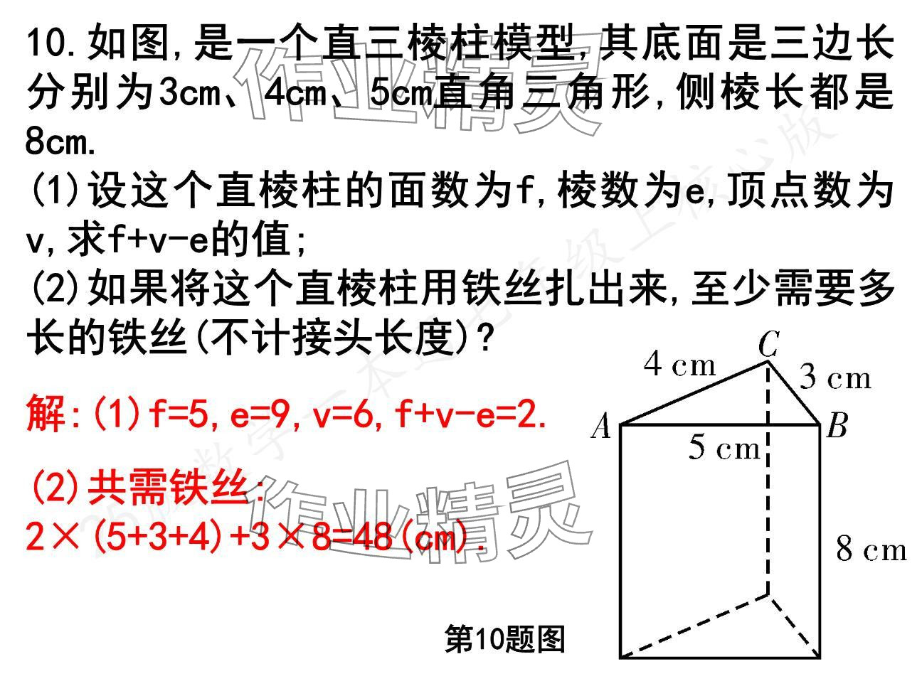 2024年一本通武漢出版社七年級(jí)數(shù)學(xué)上冊(cè)北師大版核心板 參考答案第9頁