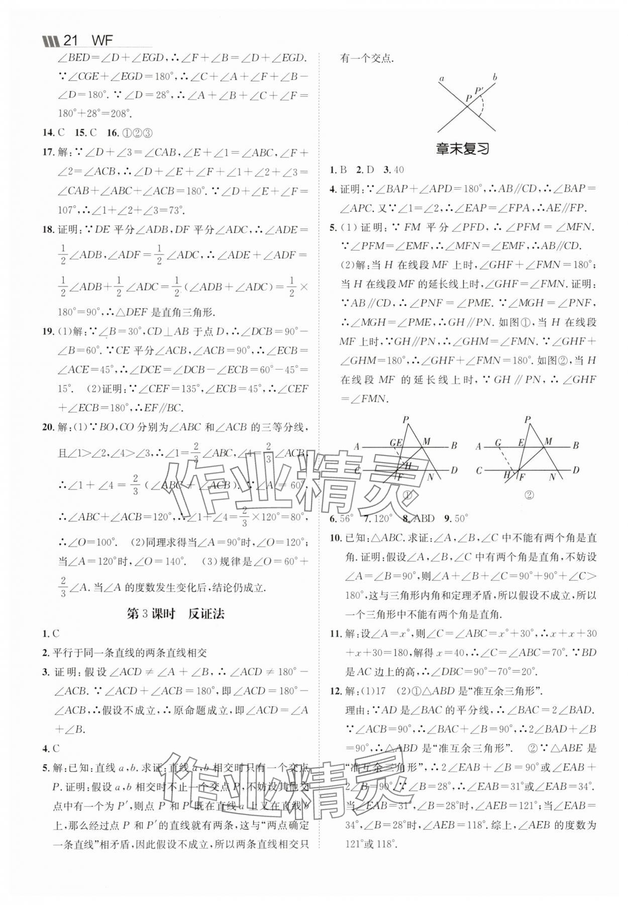 2025年同行學(xué)案八年級數(shù)學(xué)上冊青島版 參考答案第3頁