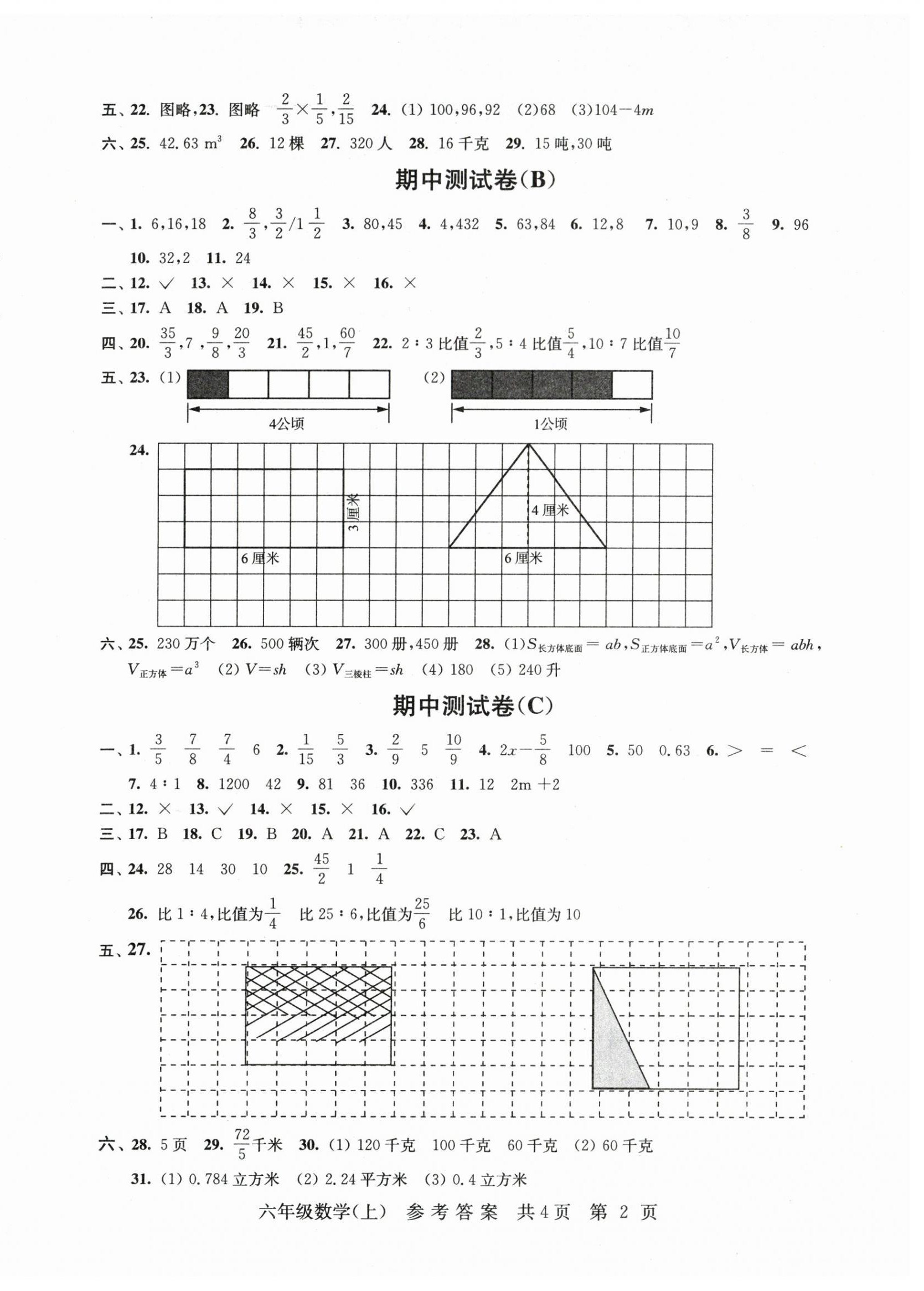 2025年伴你学单元达标测试卷六年级数学上册苏教版 第2页