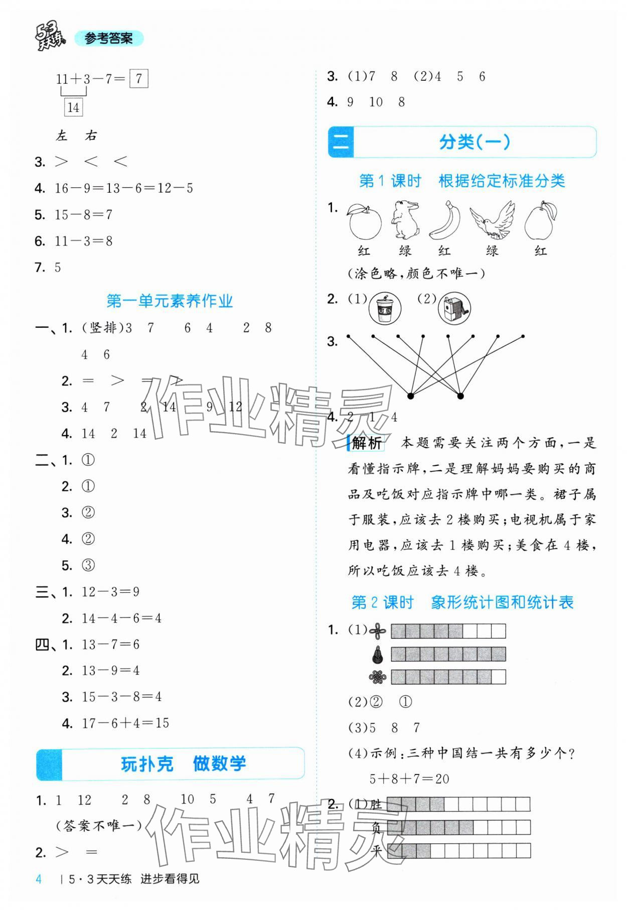 2025年53天天練一年級(jí)數(shù)學(xué)下冊(cè)冀教版 第4頁(yè)