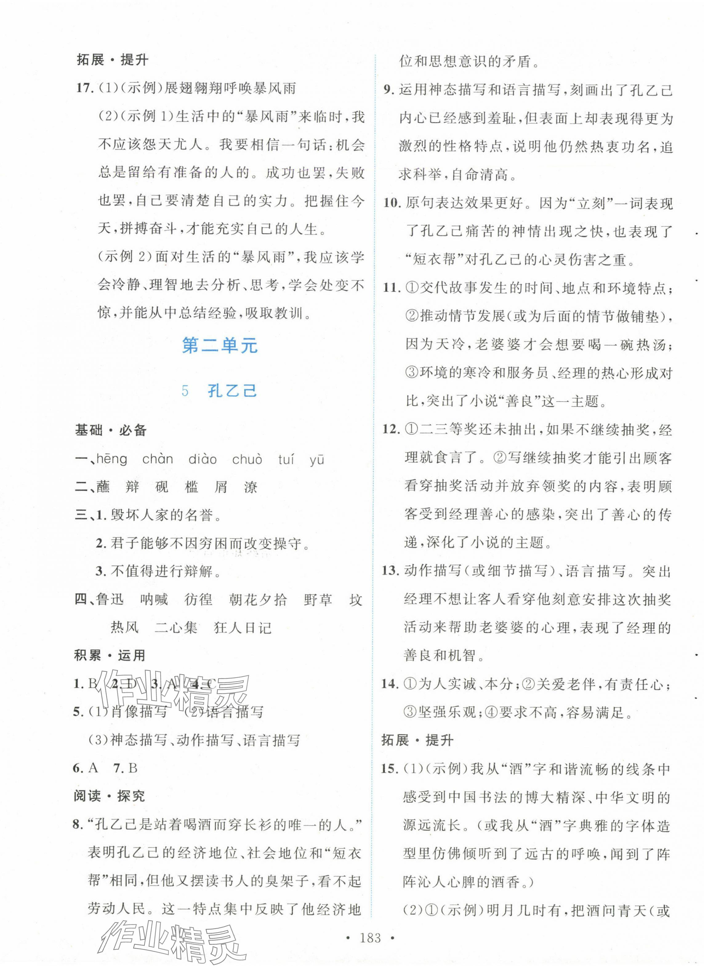 2025年實(shí)驗(yàn)教材新學(xué)案九年級(jí)語(yǔ)文下冊(cè)人教版 第5頁(yè)