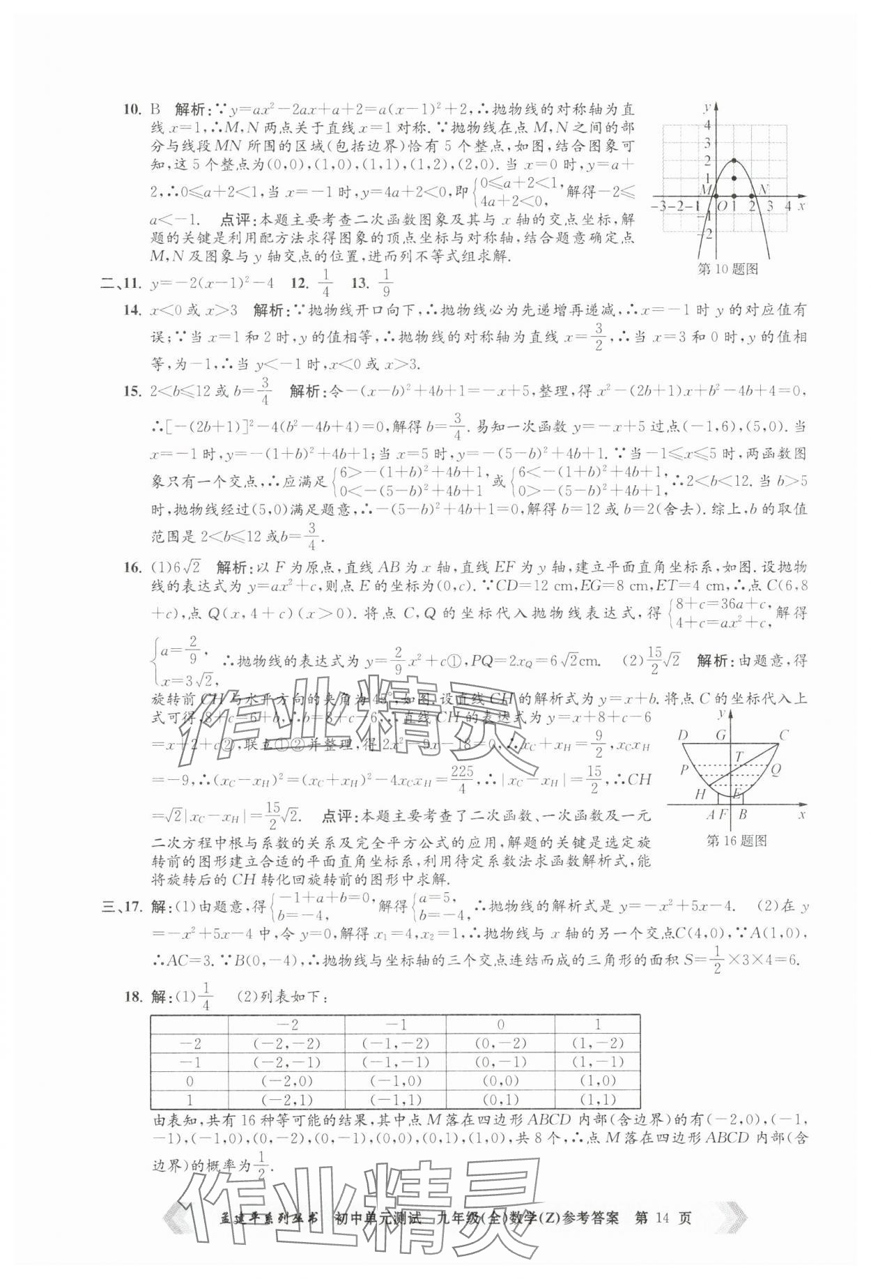 2024年孟建平單元測試九年級數(shù)學(xué)全一冊浙教版 第14頁