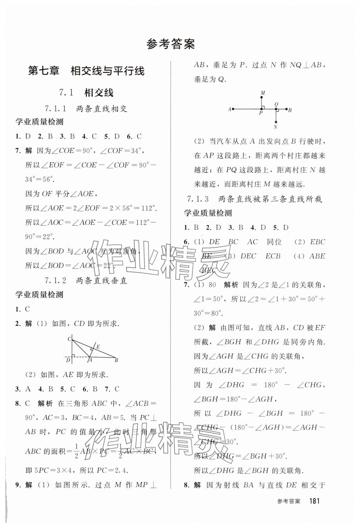 2025年同步练习册人民教育出版社七年级数学下册人教版山东专版 第1页