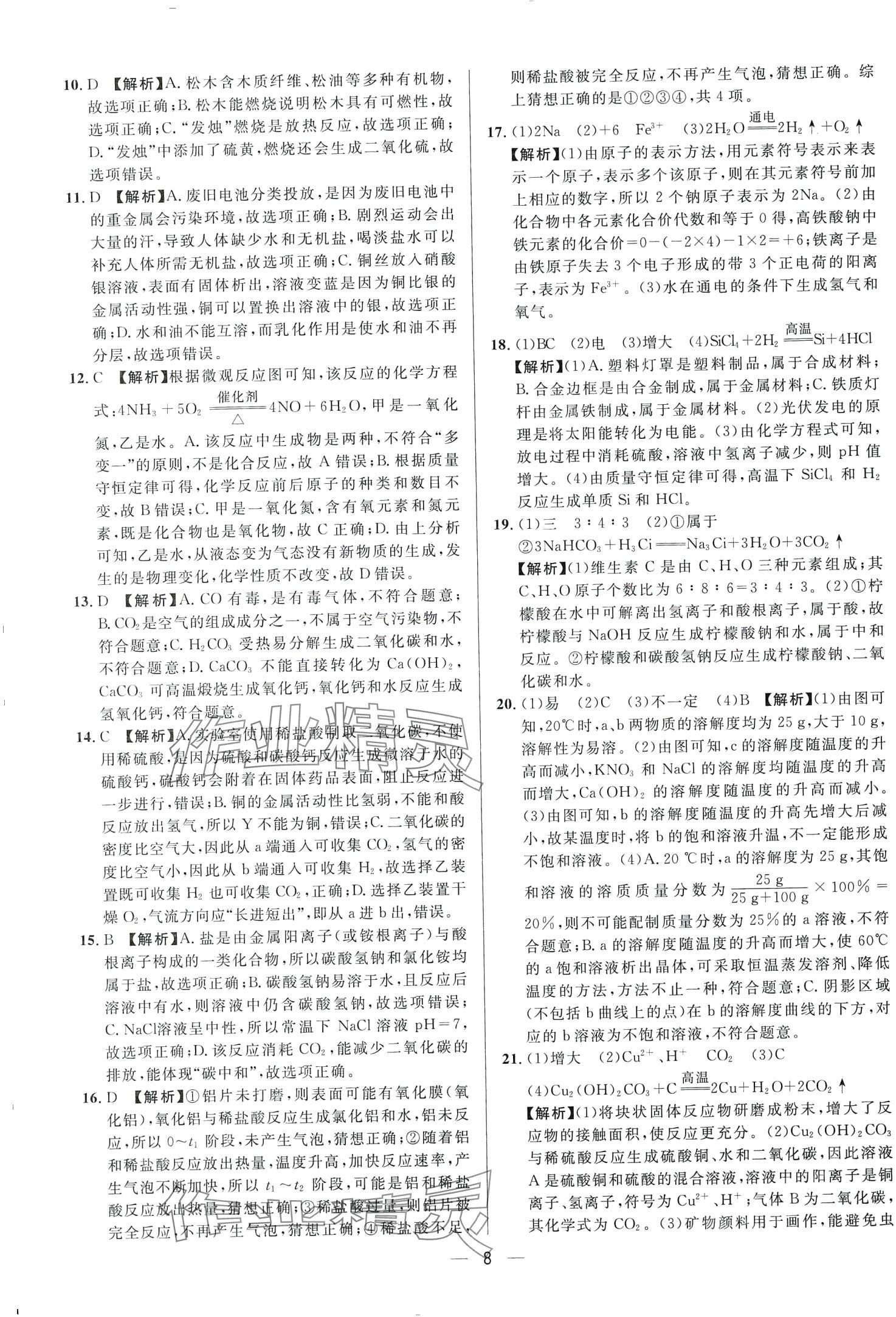 2024年中考必備南方出版社化學重慶專版 第10頁