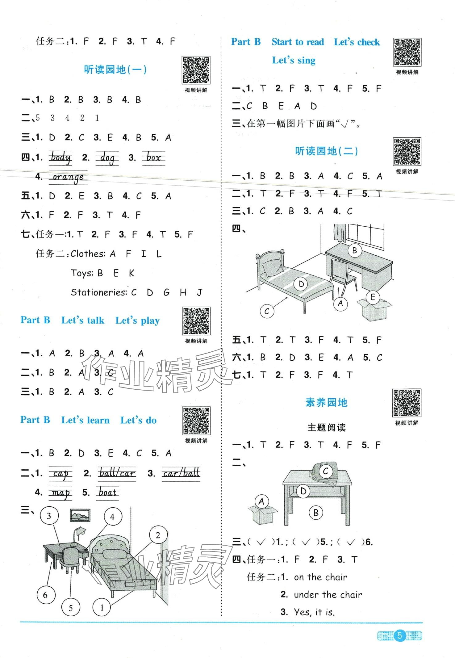 2024年陽光同學(xué)課時(shí)優(yōu)化作業(yè)三年級英語下冊人教版廣東專版 第5頁