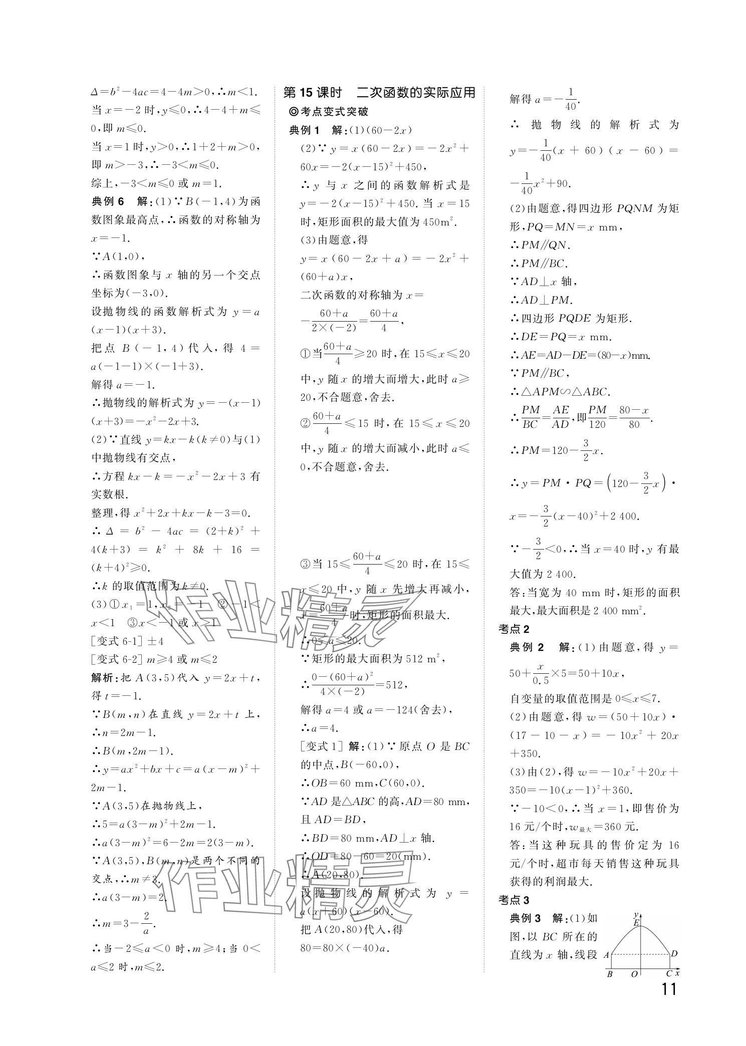 2024年陽光同學分層新中考數(shù)學福建專版 參考答案第11頁