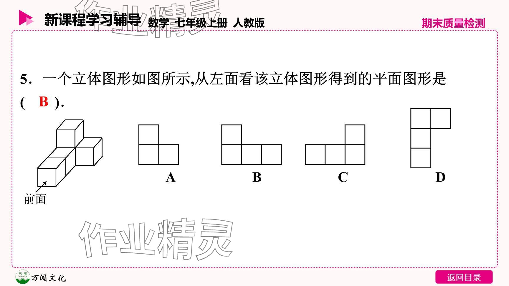 2024年新课程学习辅导七年级数学上册人教版 参考答案第6页