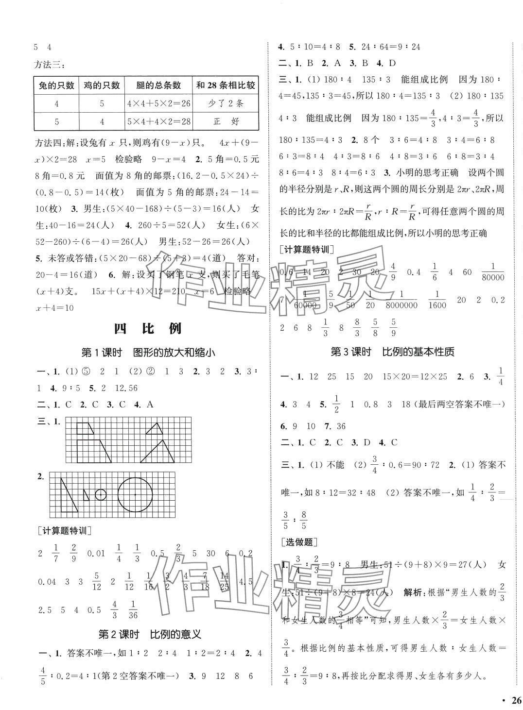 2024年通城學(xué)典活頁(yè)檢測(cè)六年級(jí)數(shù)學(xué)下冊(cè)蘇教版 第3頁(yè)