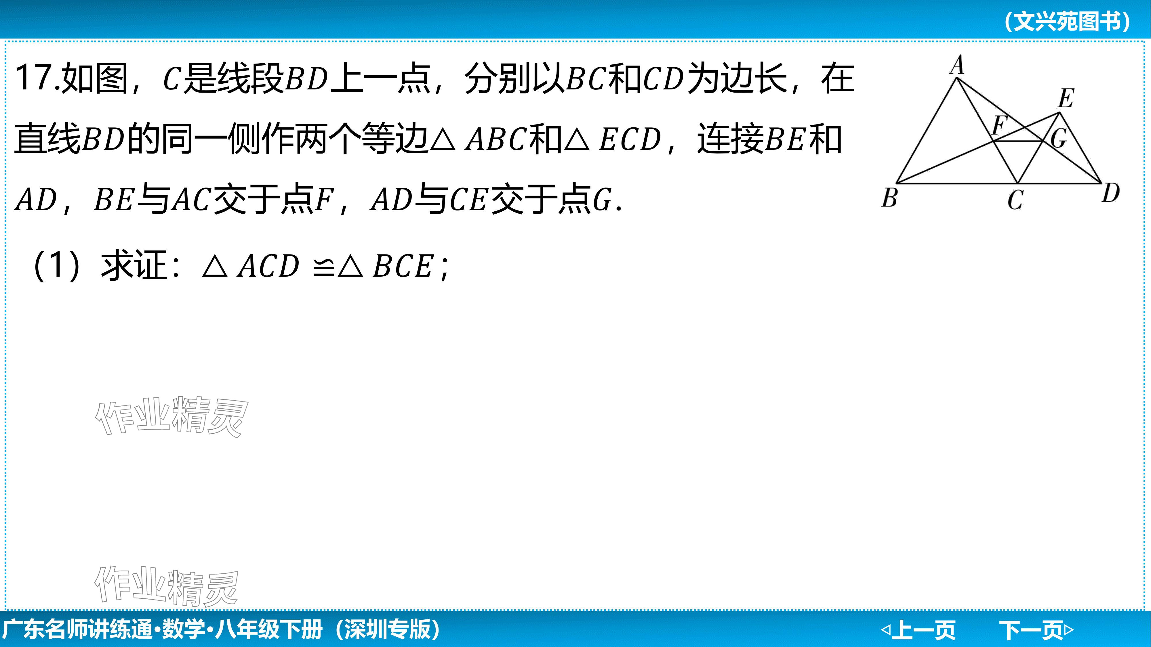 2024年廣東名師講練通八年級數學下冊北師大版深圳專版基礎版 參考答案第40頁