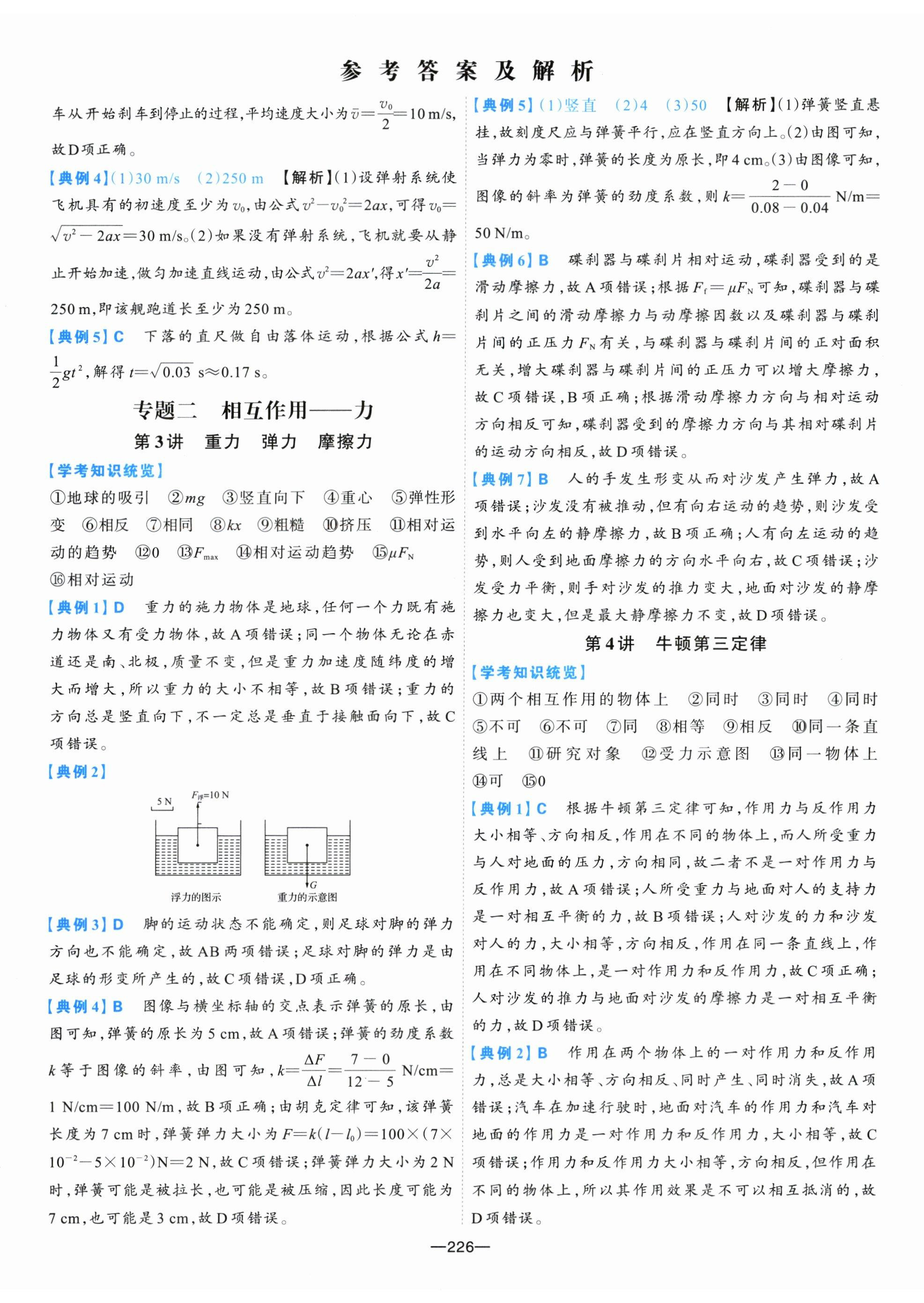 2025年A+评价学业水平考试物理 参考答案第2页
