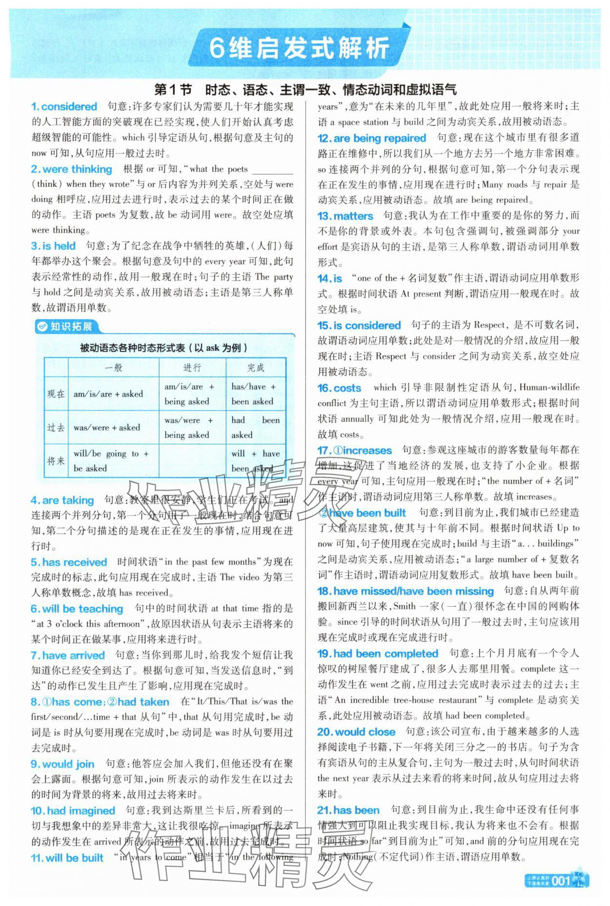 2025年天星教育金考卷一輪復(fù)習(xí)單元滾動雙測卷英語 參考答案第1頁
