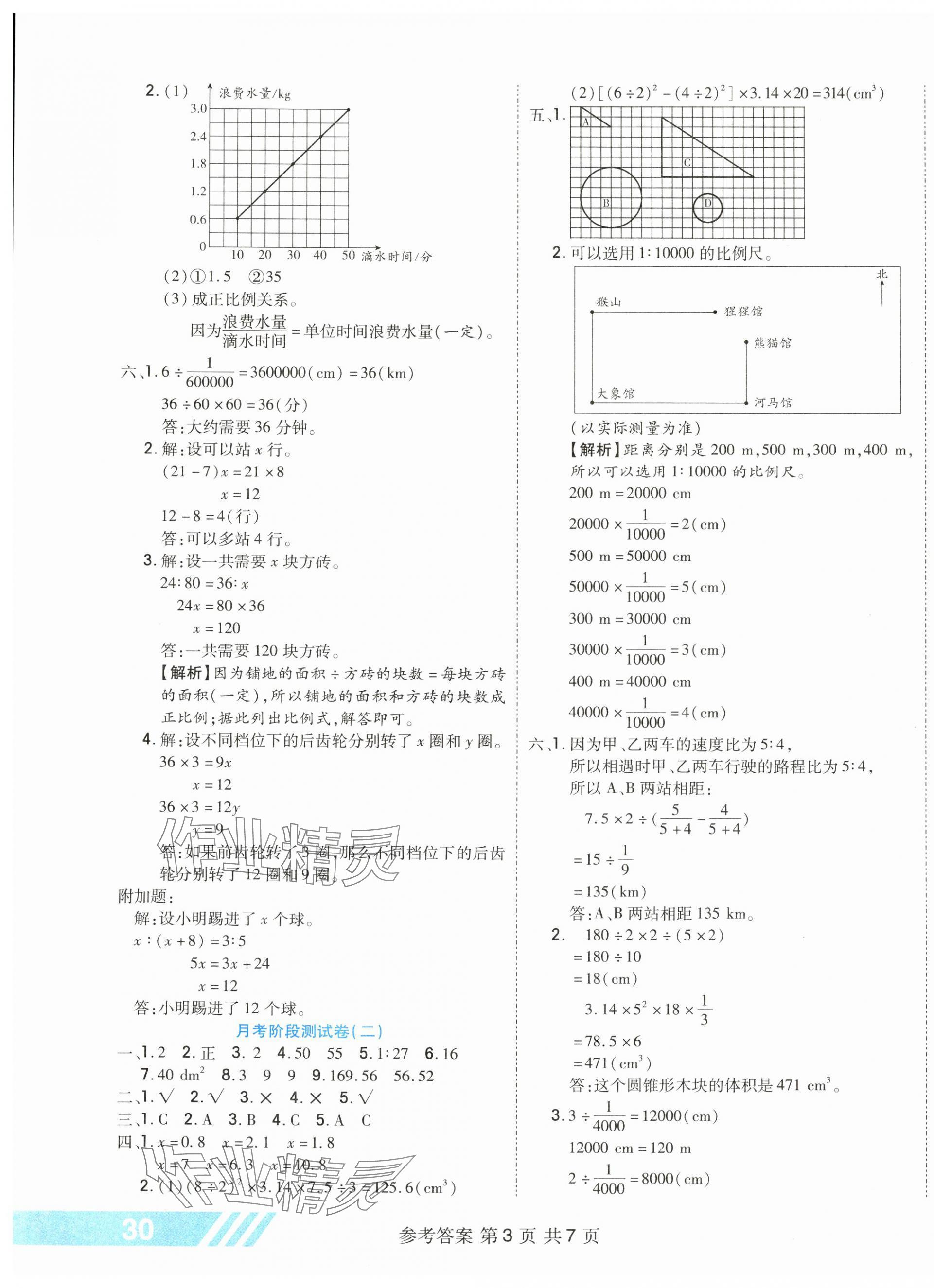 2025年全優(yōu)考王六年級(jí)數(shù)學(xué)下冊(cè)人教版 參考答案第3頁(yè)