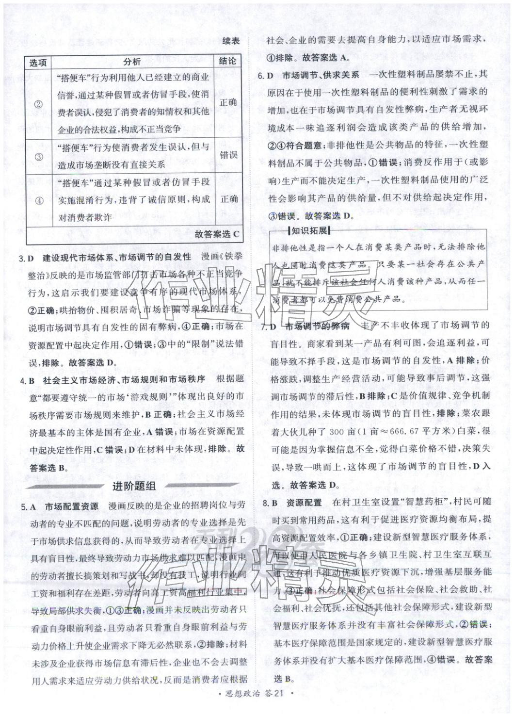 2026年考点测试卷政治 第21页