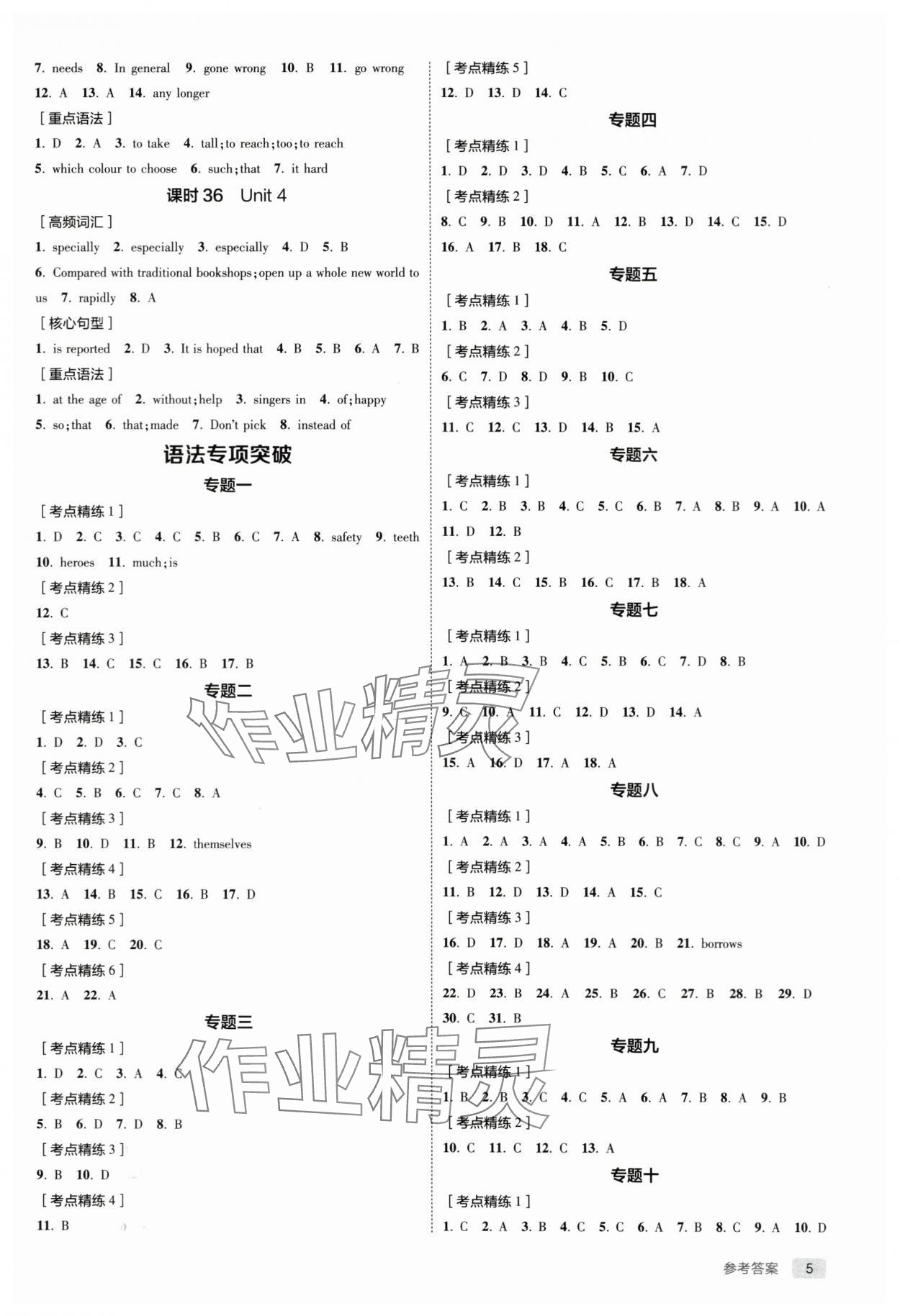 2024年實(shí)驗(yàn)班中考總復(fù)習(xí)英語譯林版江蘇專版 第5頁