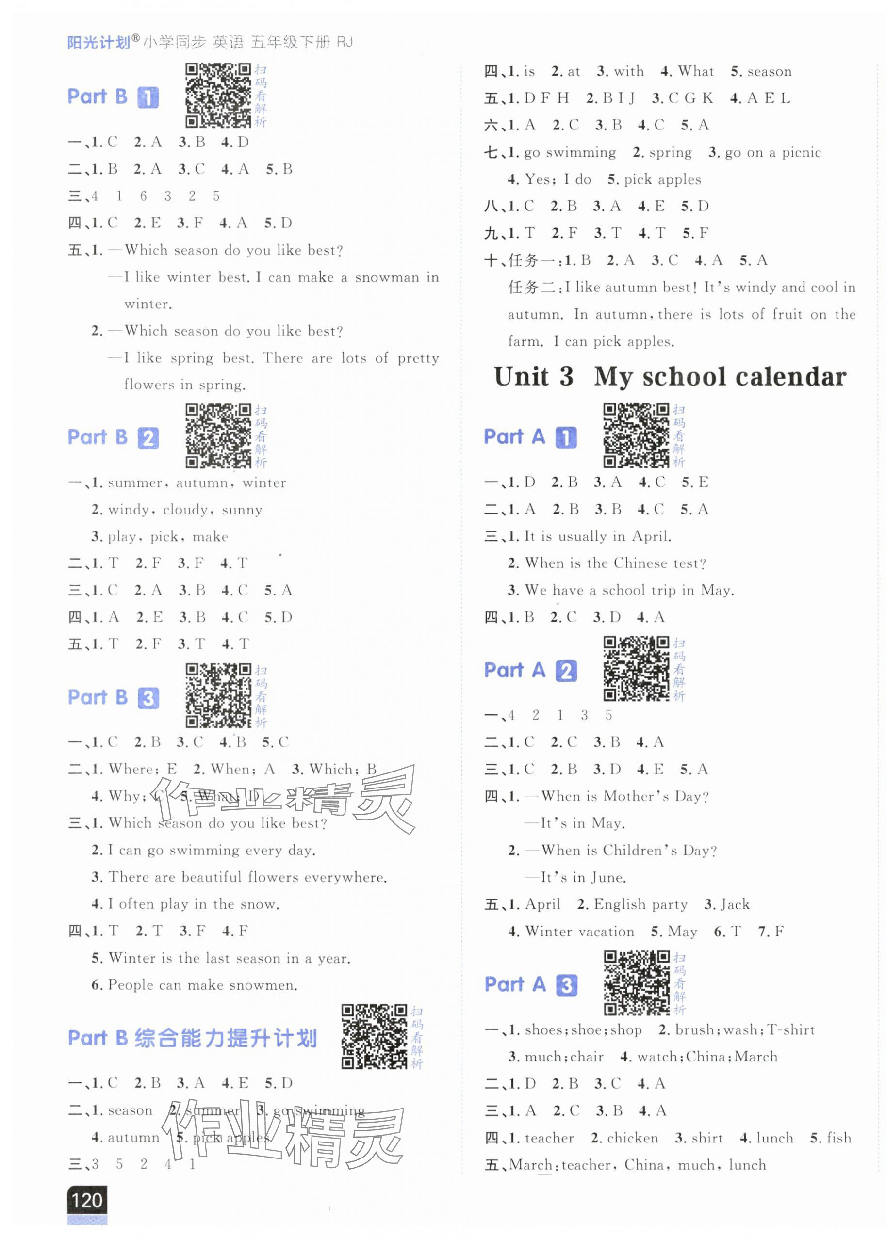 2024年陽光計(jì)劃小學(xué)同步五年級(jí)英語下冊(cè)人教版 第3頁