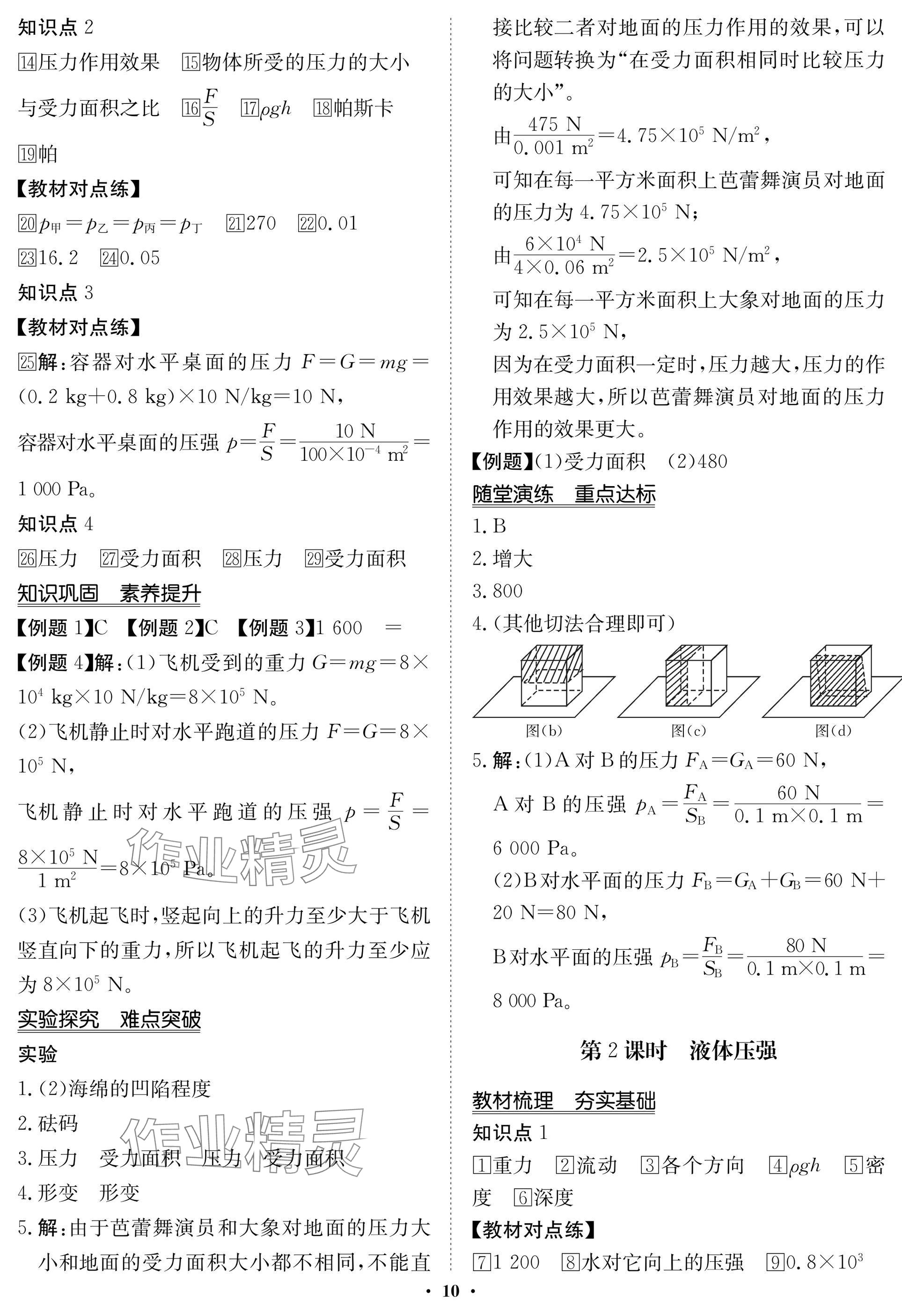 2025年湖北专版指点中考物理 参考答案第10页