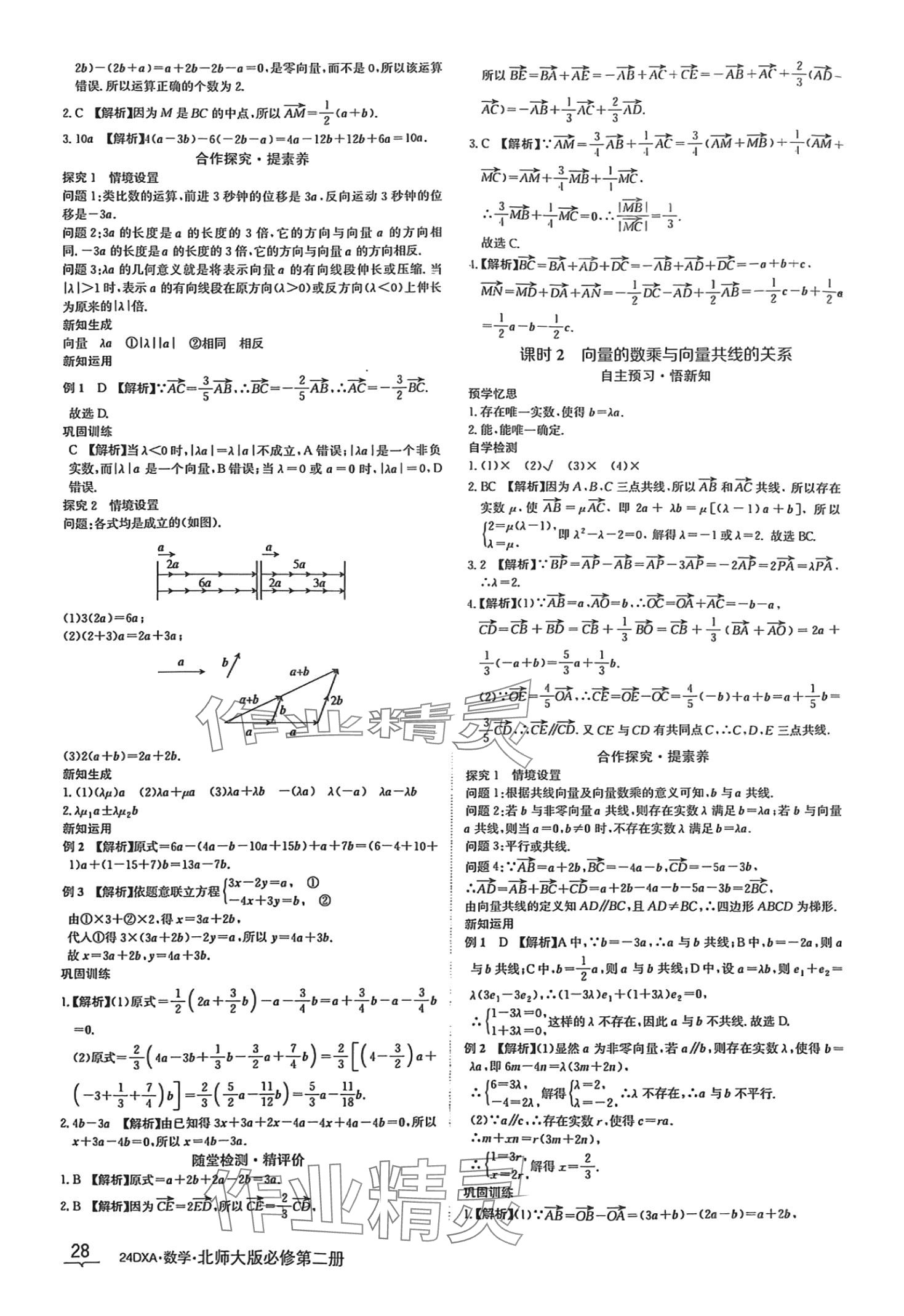 2024年金太陽(yáng)導(dǎo)學(xué)案高中數(shù)學(xué)必修第二冊(cè)北師大版 第28頁(yè)