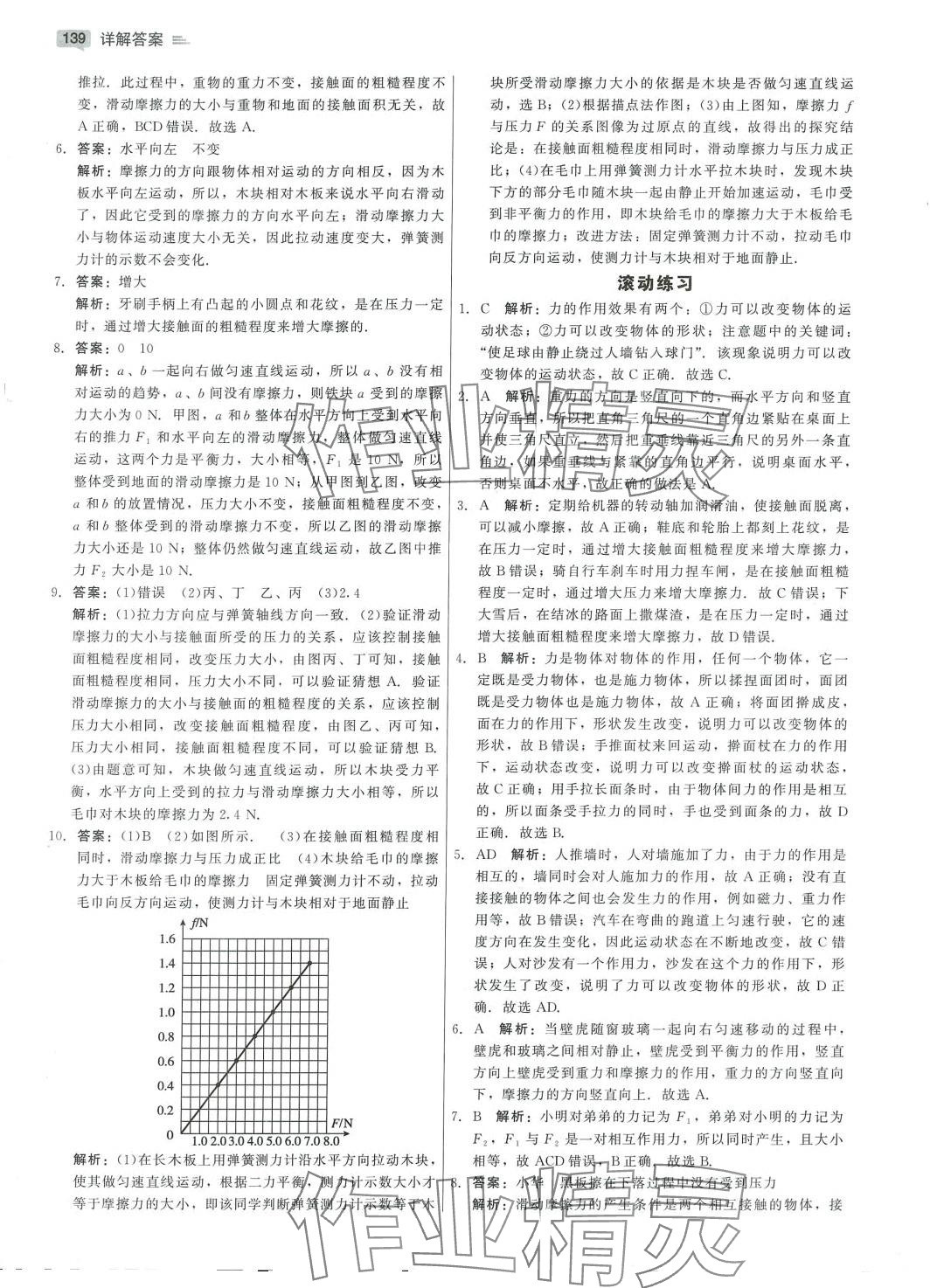 2024年紅對勾45分鐘作業(yè)與單元評估八年級物理下冊教科版 參考答案第13頁