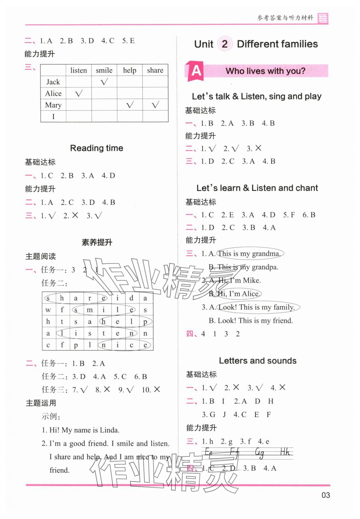 2025年木頭馬分層課課練三年級英語上冊人教版 第3頁