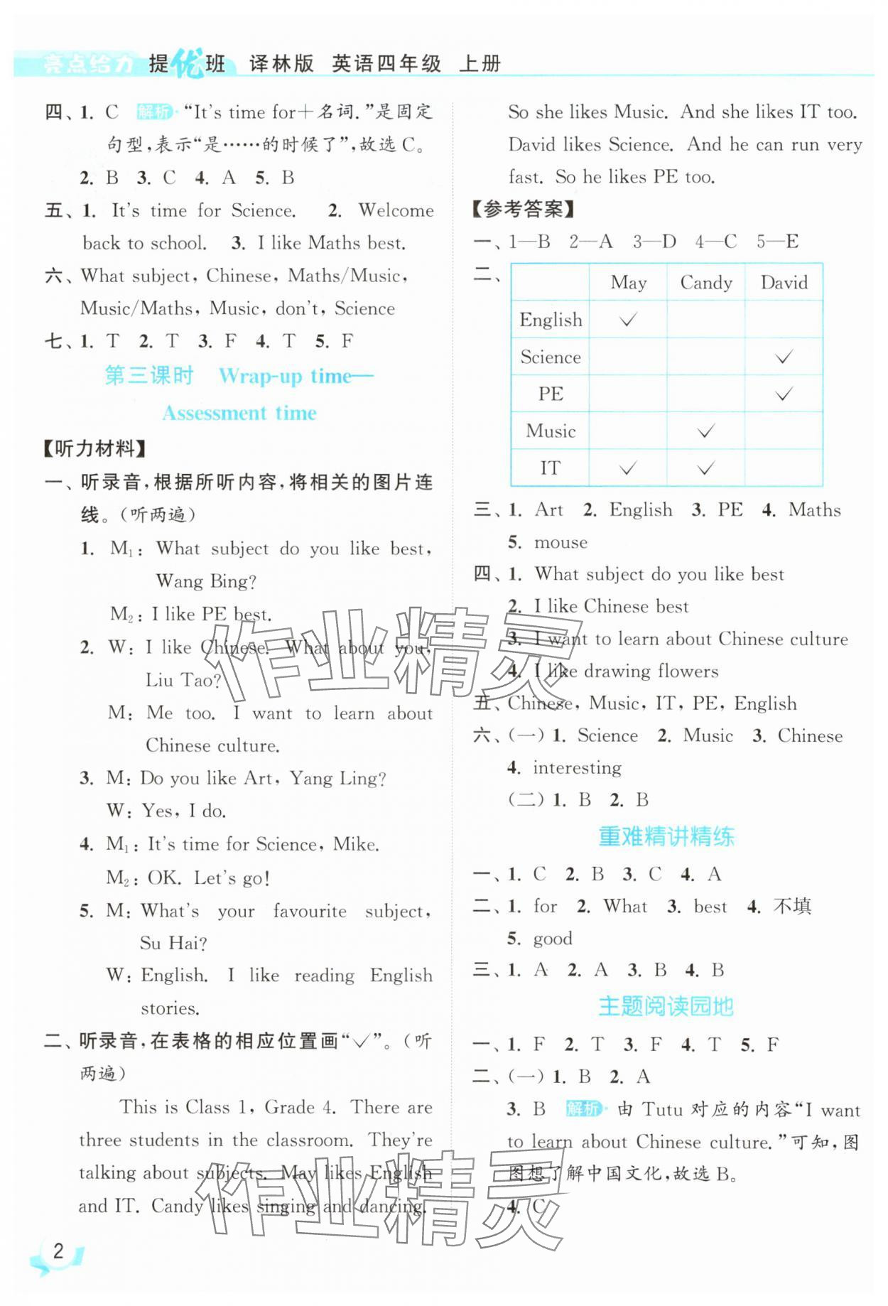 2025年亮點(diǎn)給力提優(yōu)班四年級英語上冊譯林版 第6頁