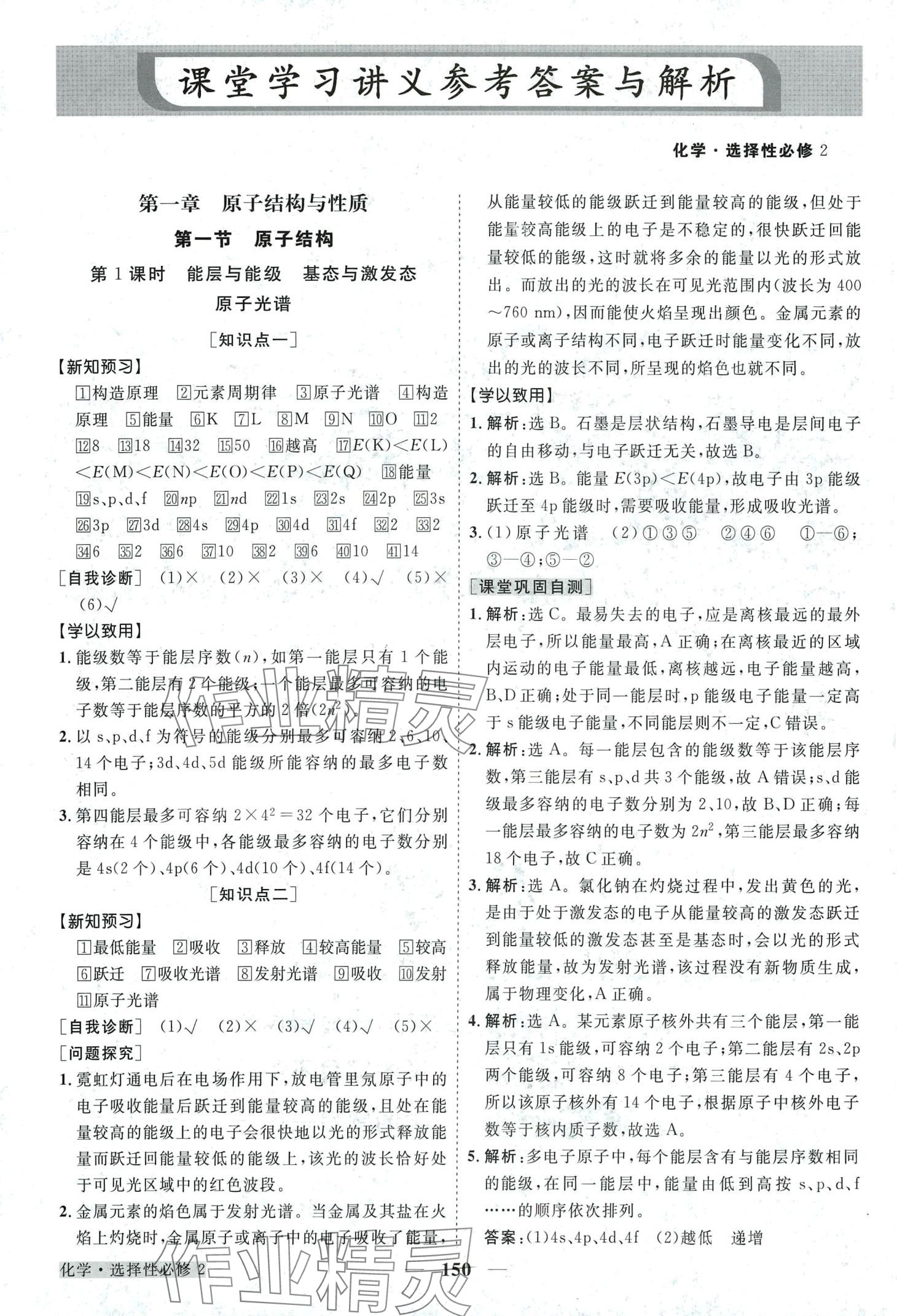 2024年高中同步創(chuàng)新課堂優(yōu)化方案高中化學(xué)選擇性必修2 第1頁