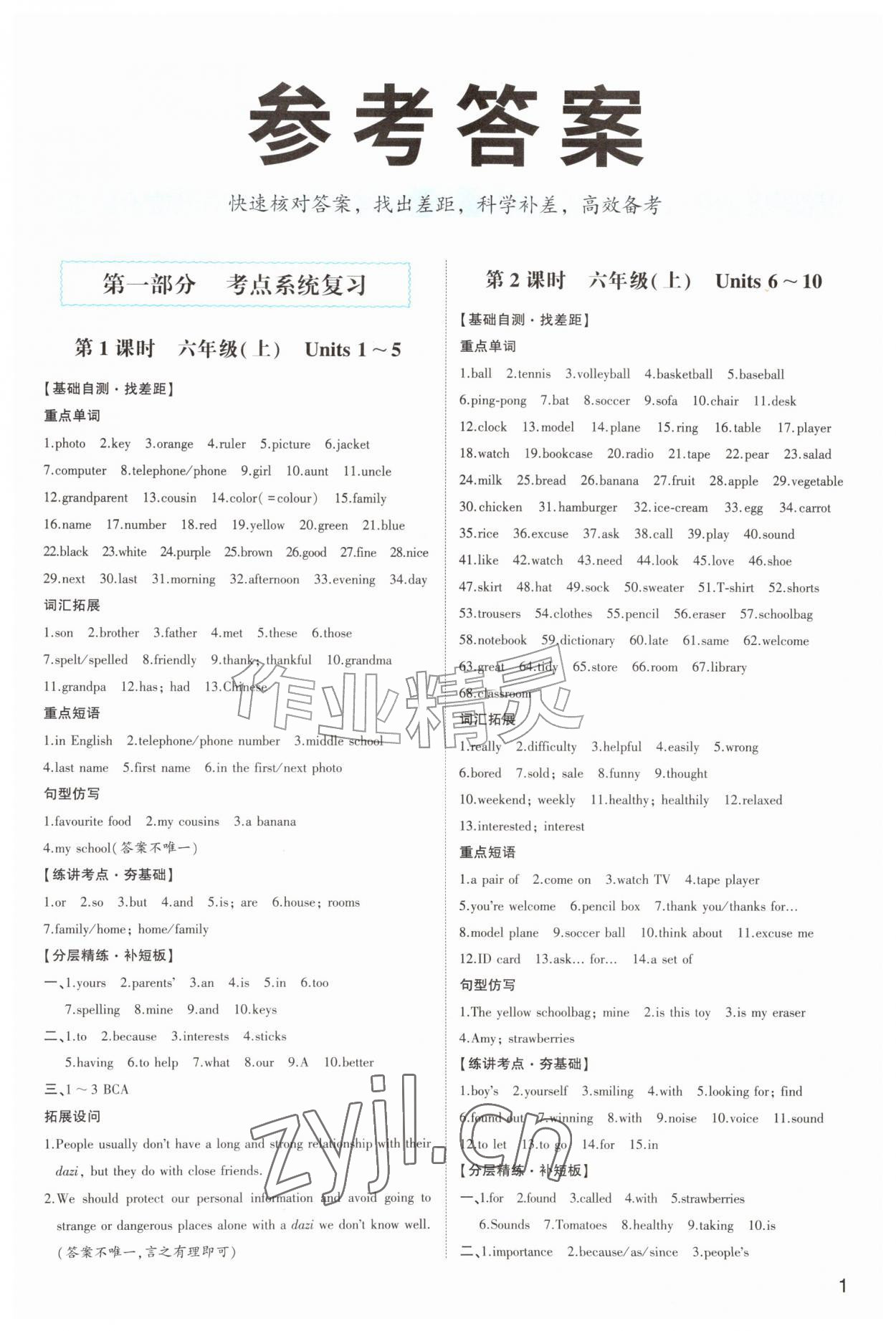 2026年初中总复习手册山东科学技术出版社英语&nbsp;第1页