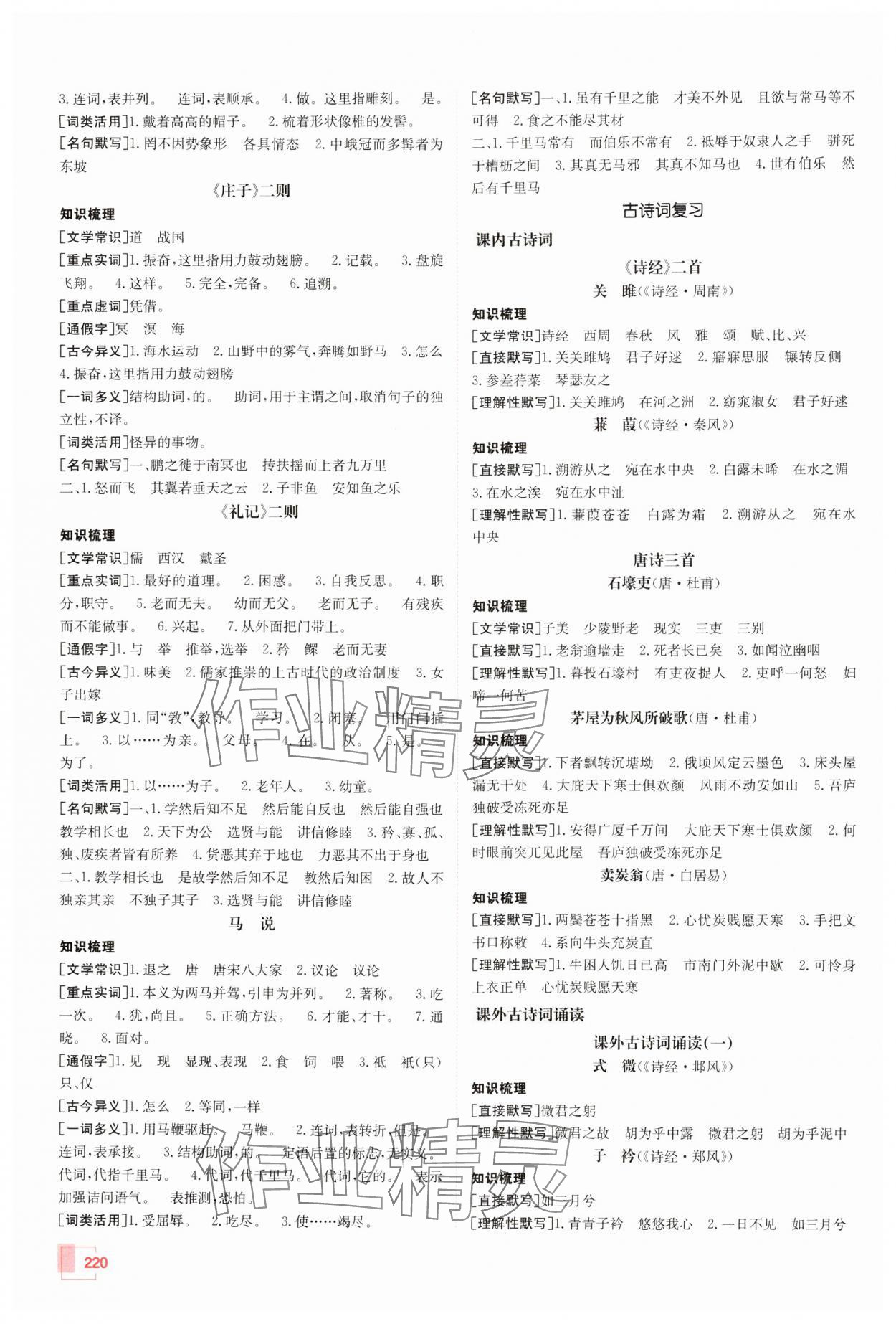 2025年升學(xué)錦囊語文山東專版 參考答案第11頁