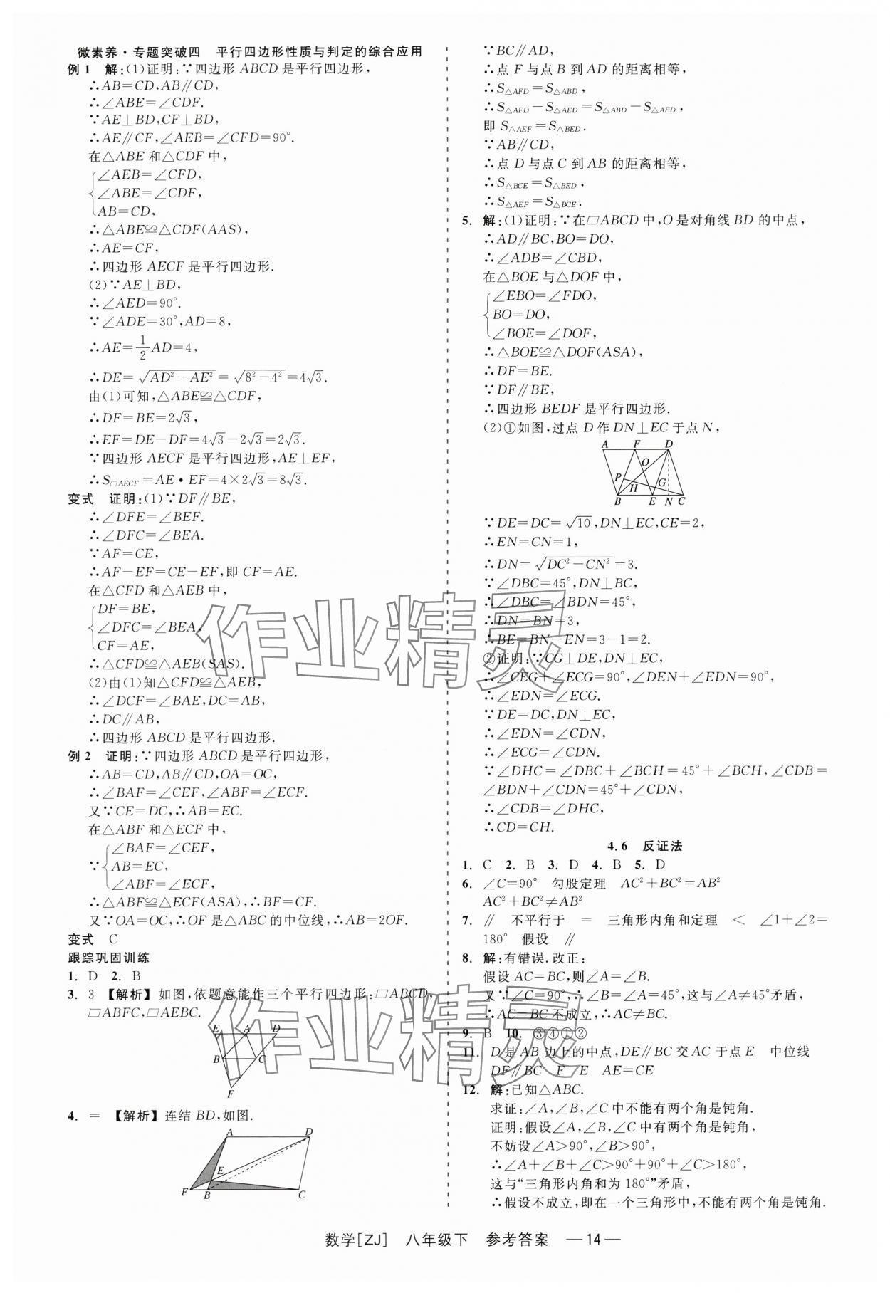 2024年精彩练习就练这一本八年级数学下册浙教版 第14页