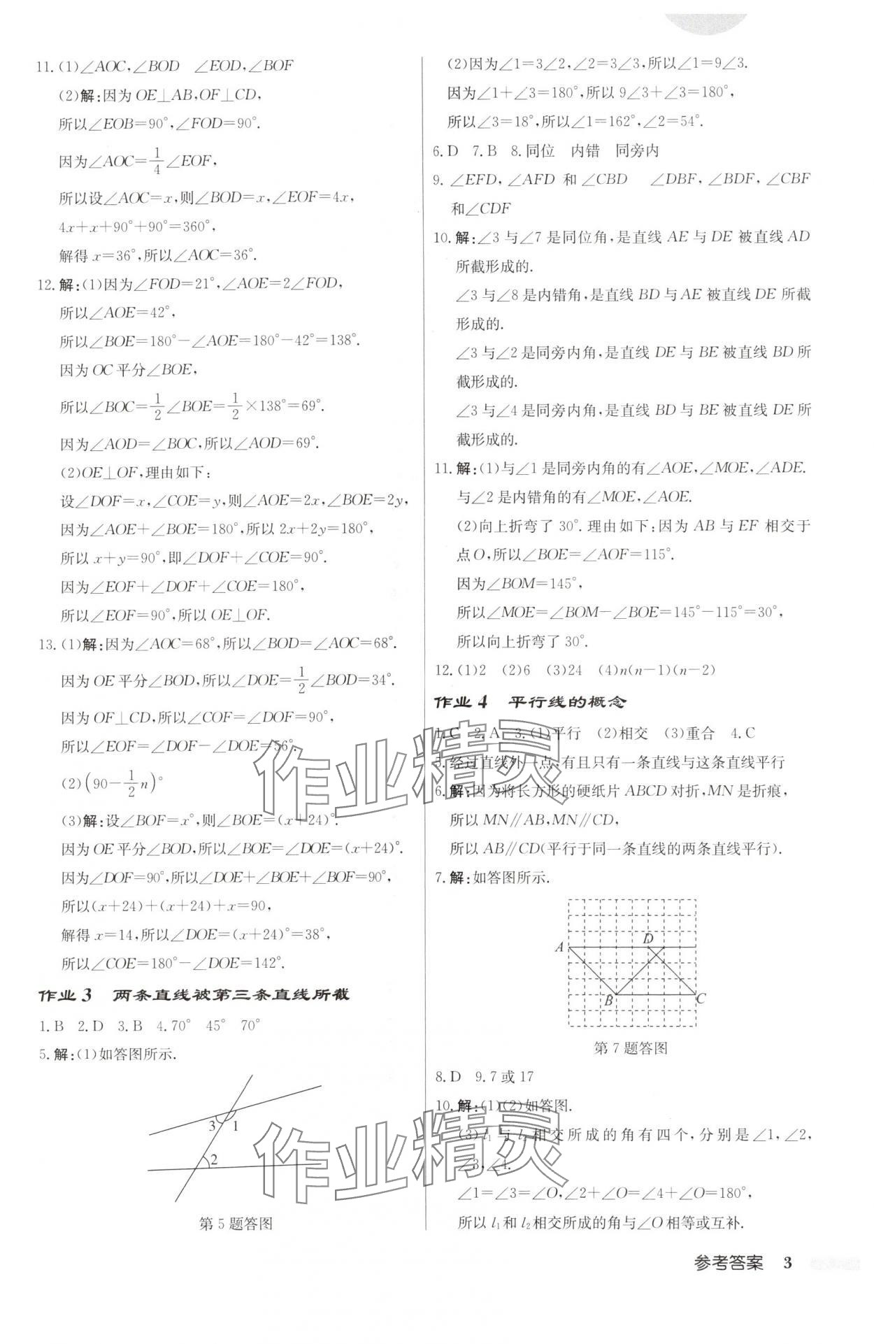 2025年启东中学作业本七年级数学下册人教版福建专版 第3页