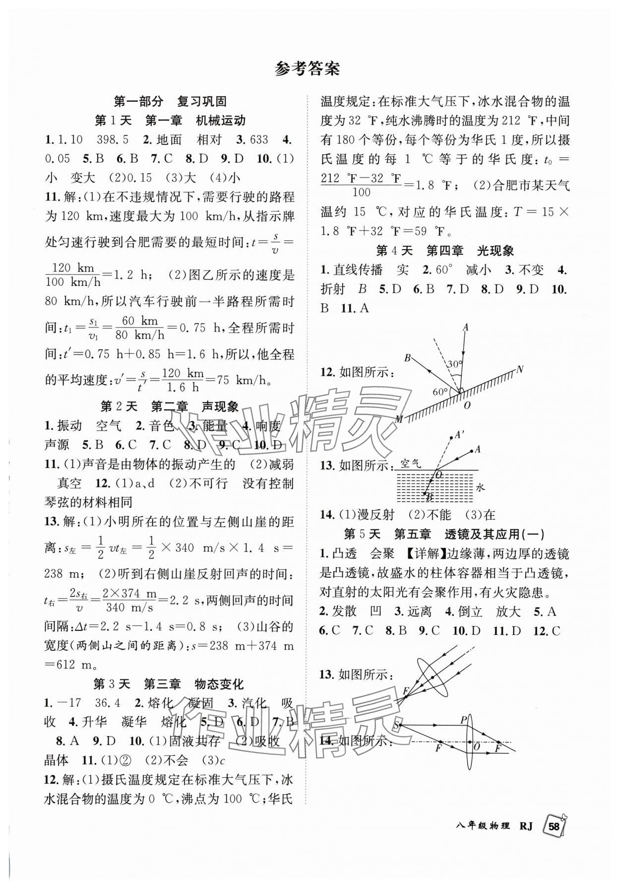 2025年贏在假期期末加寒假八年級物理人教版合肥工業(yè)大學(xué)出版社 第1頁