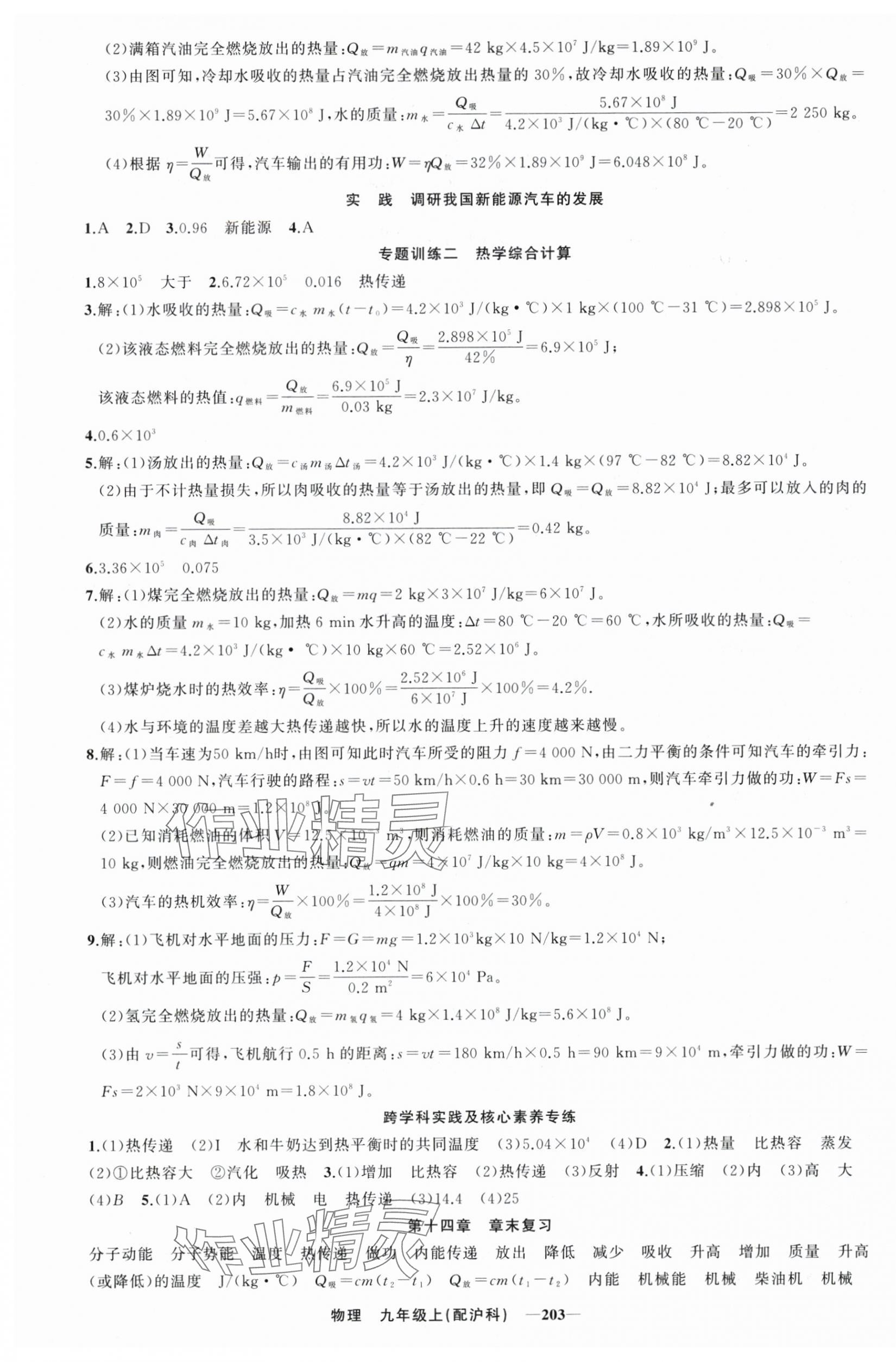 2025年四清導(dǎo)航九年級物理上冊滬科版 第4頁