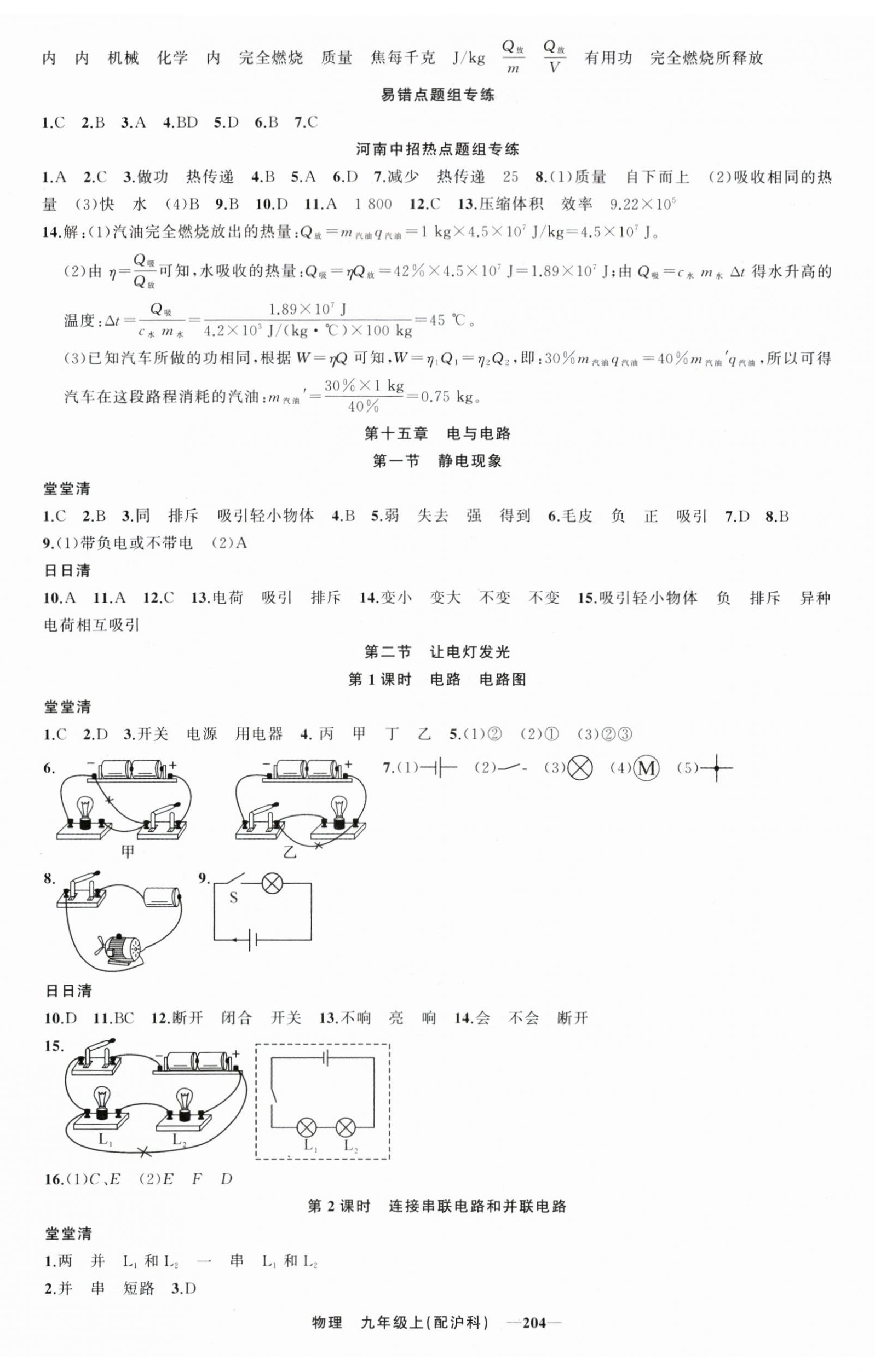 2025年四清導(dǎo)航九年級物理上冊滬科版 第5頁